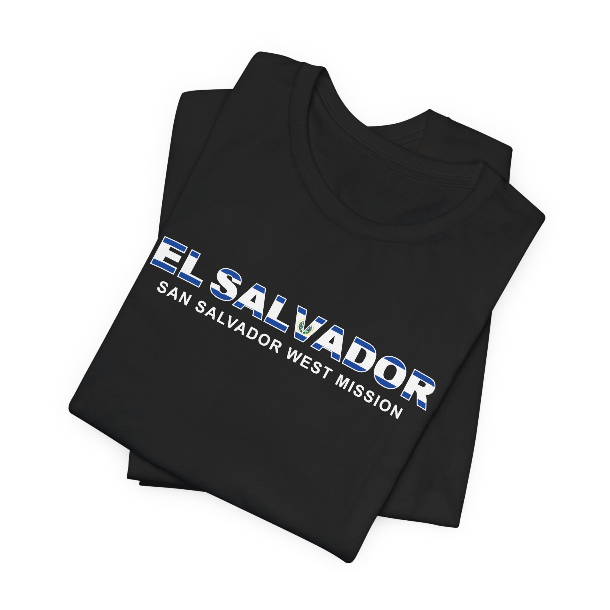 El Salvador San Salvador West Mission Flag Title T-shirt - Mission Wishlist - LDS Missionary Gift Store
