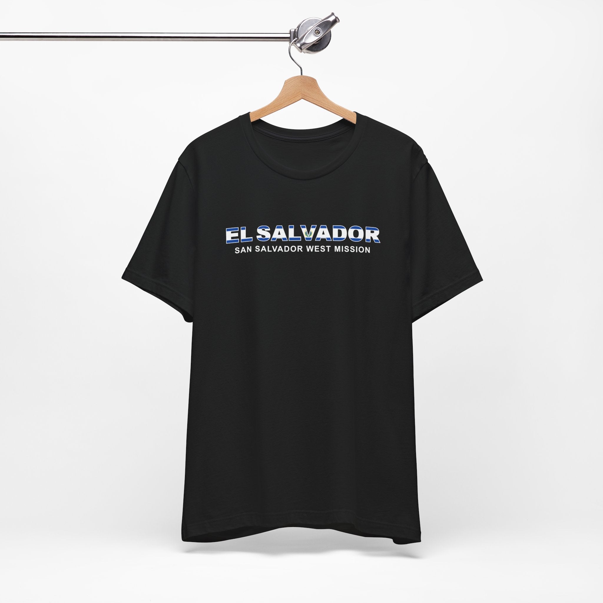 El Salvador San Salvador West Mission Flag Title T-shirt - Mission Wishlist - LDS Missionary Gift Store