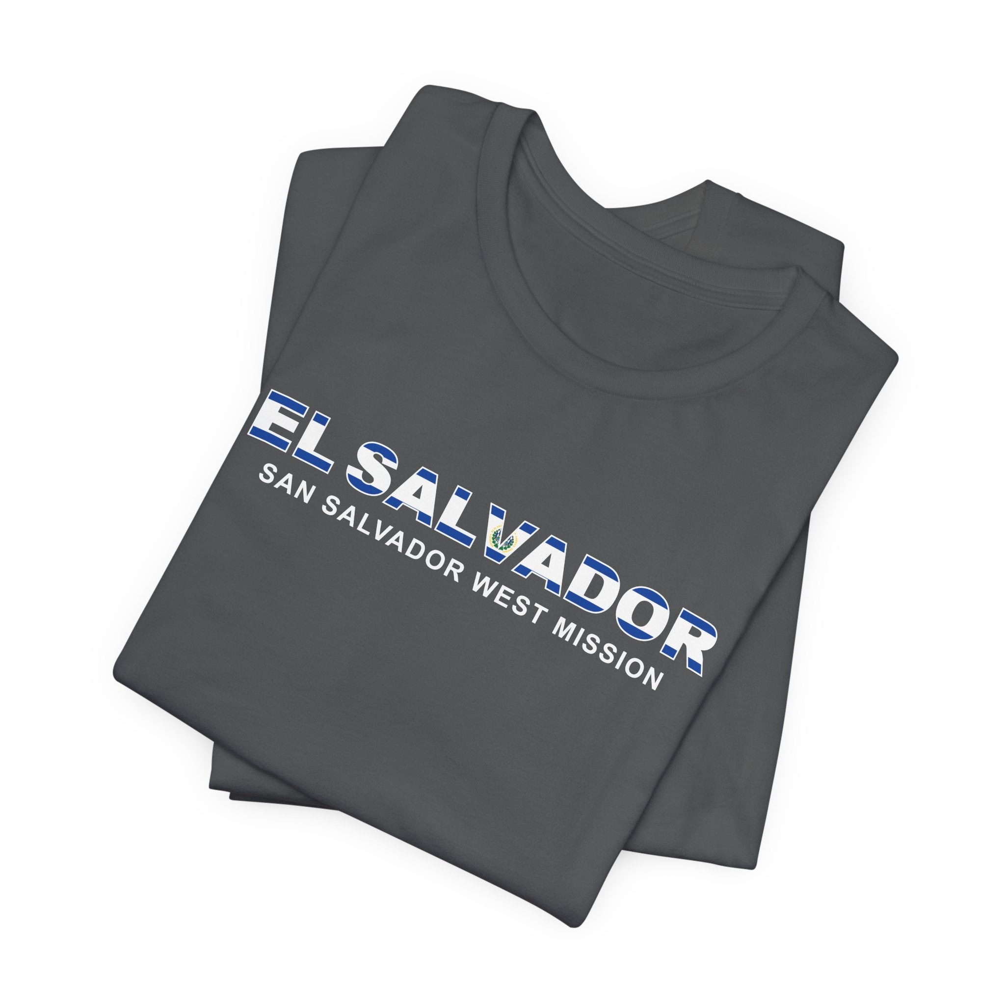El Salvador San Salvador West Mission Flag Title T-shirt - Mission Wishlist - LDS Missionary Gift Store