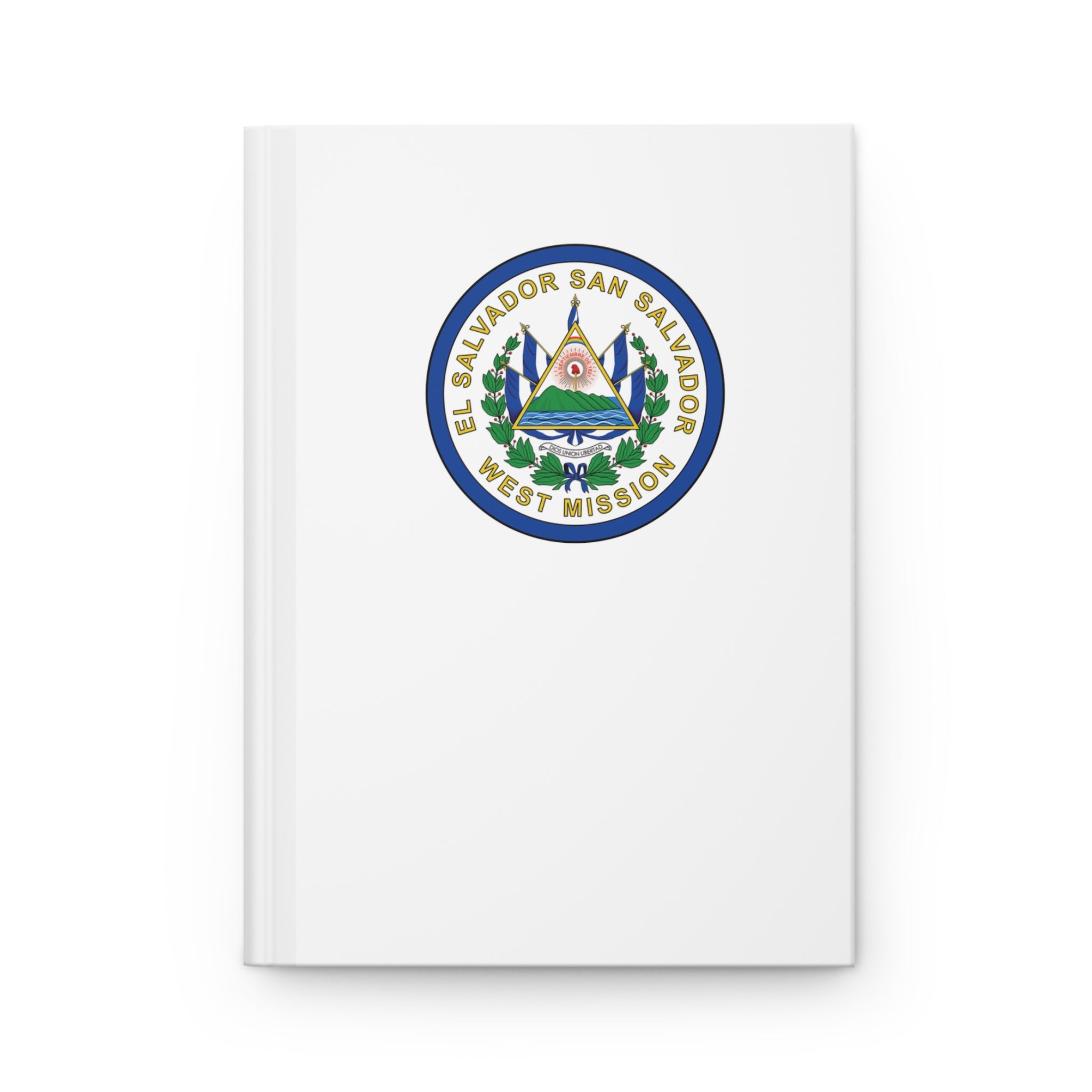 El Salvador San Salvador West Mission Logo Design White Hardcover Journal Matte - Mission Wishlist - LDS Missionary Gift Store