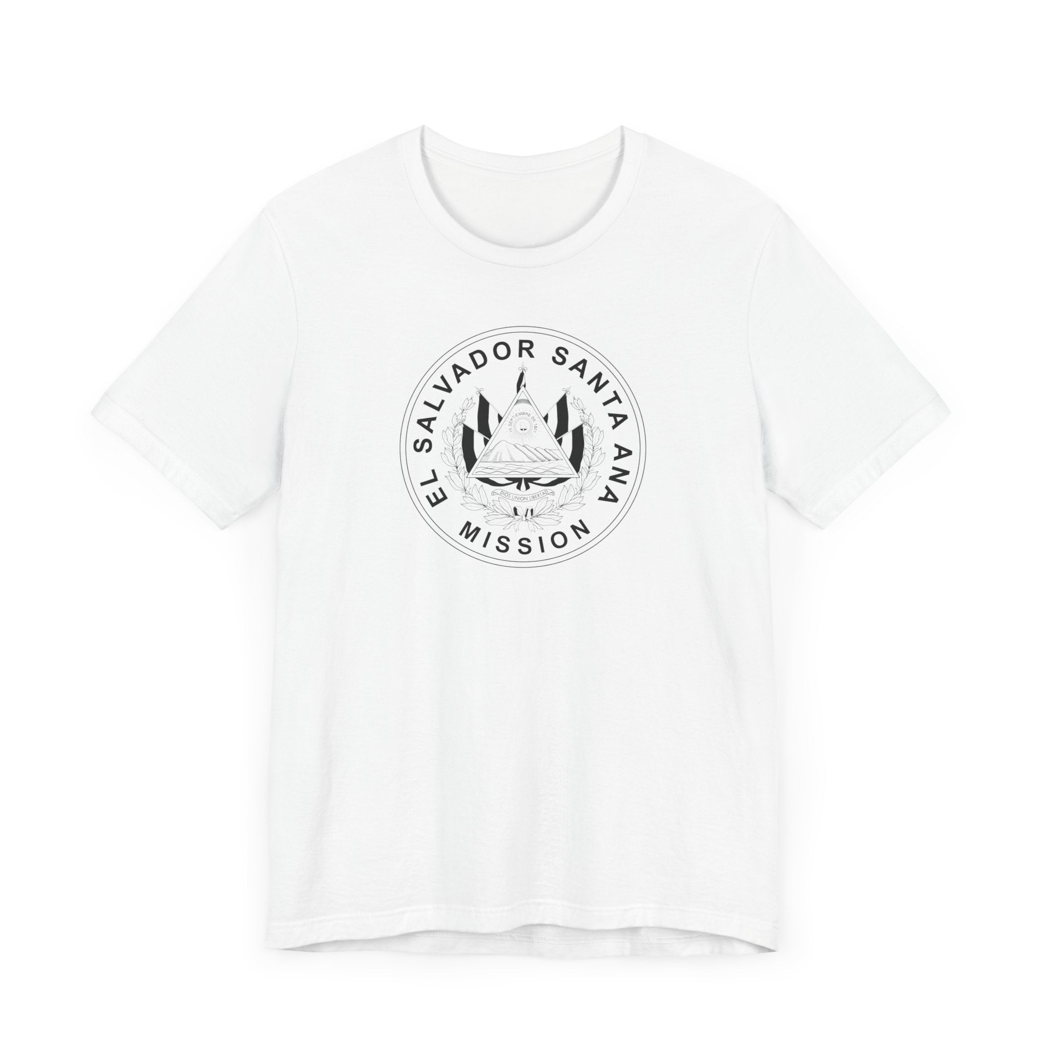El Salvador Santa Ana Mission Circular Monochrome Logo T-Shirt - Latter-Day Saint LDS Missionary Gift - Book of Mormon