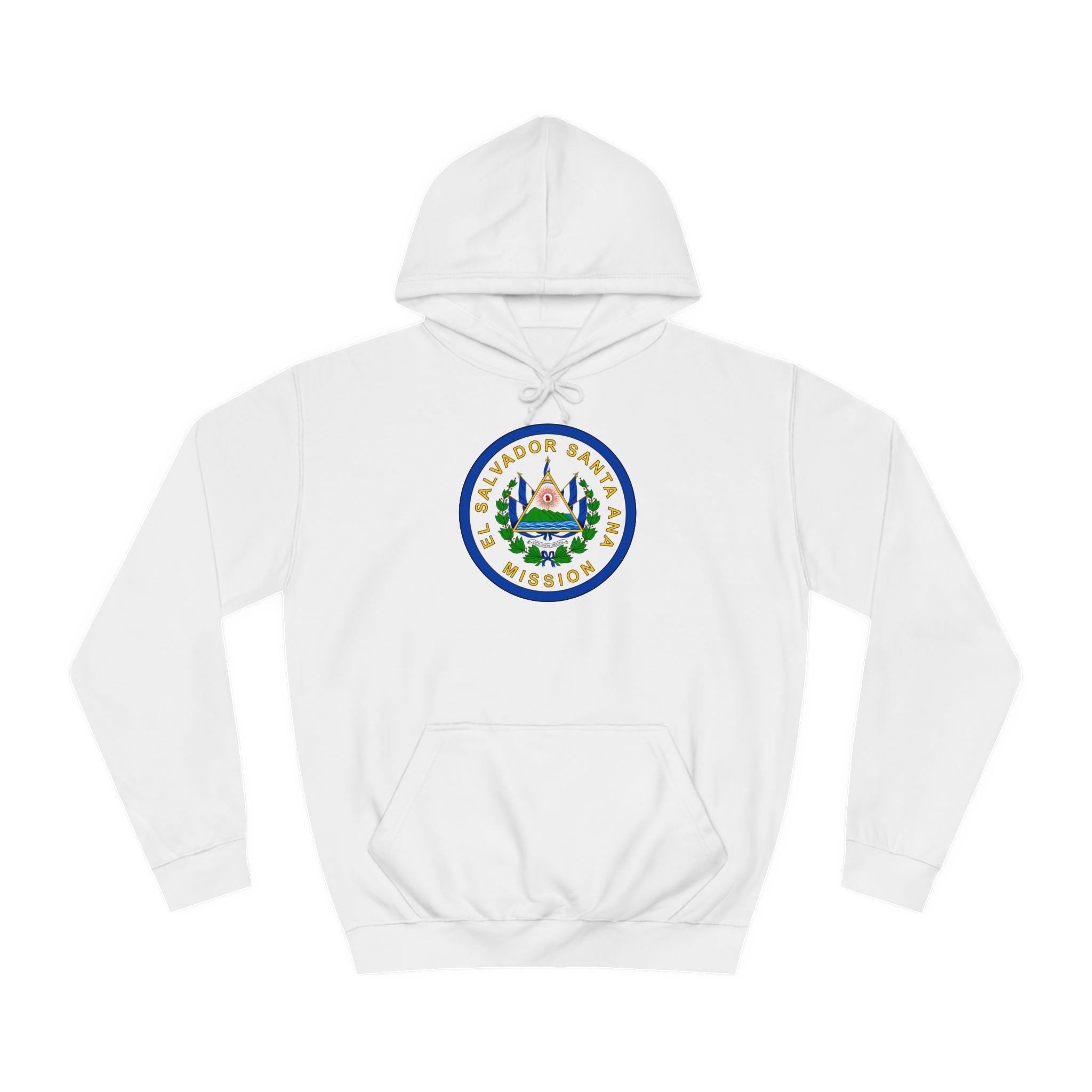 El Salvador Santa Ana Mission Flag Logo (White Border) College Hoodie - Mission Wishlist - LDS Missionary Gift Store