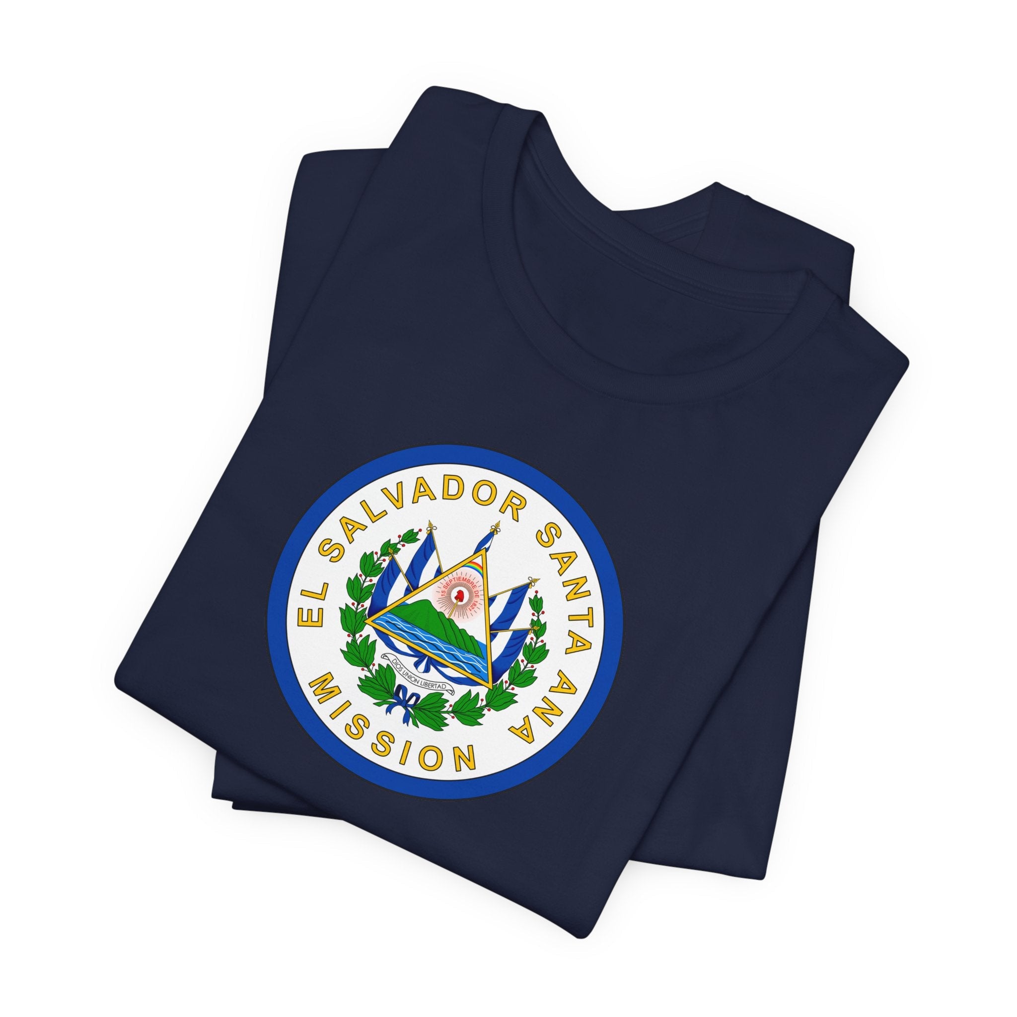 El Salvador Santa Ana Mission Flag Logo (White Border) T-shirt - Mission Wishlist - LDS Missionary Gift Store