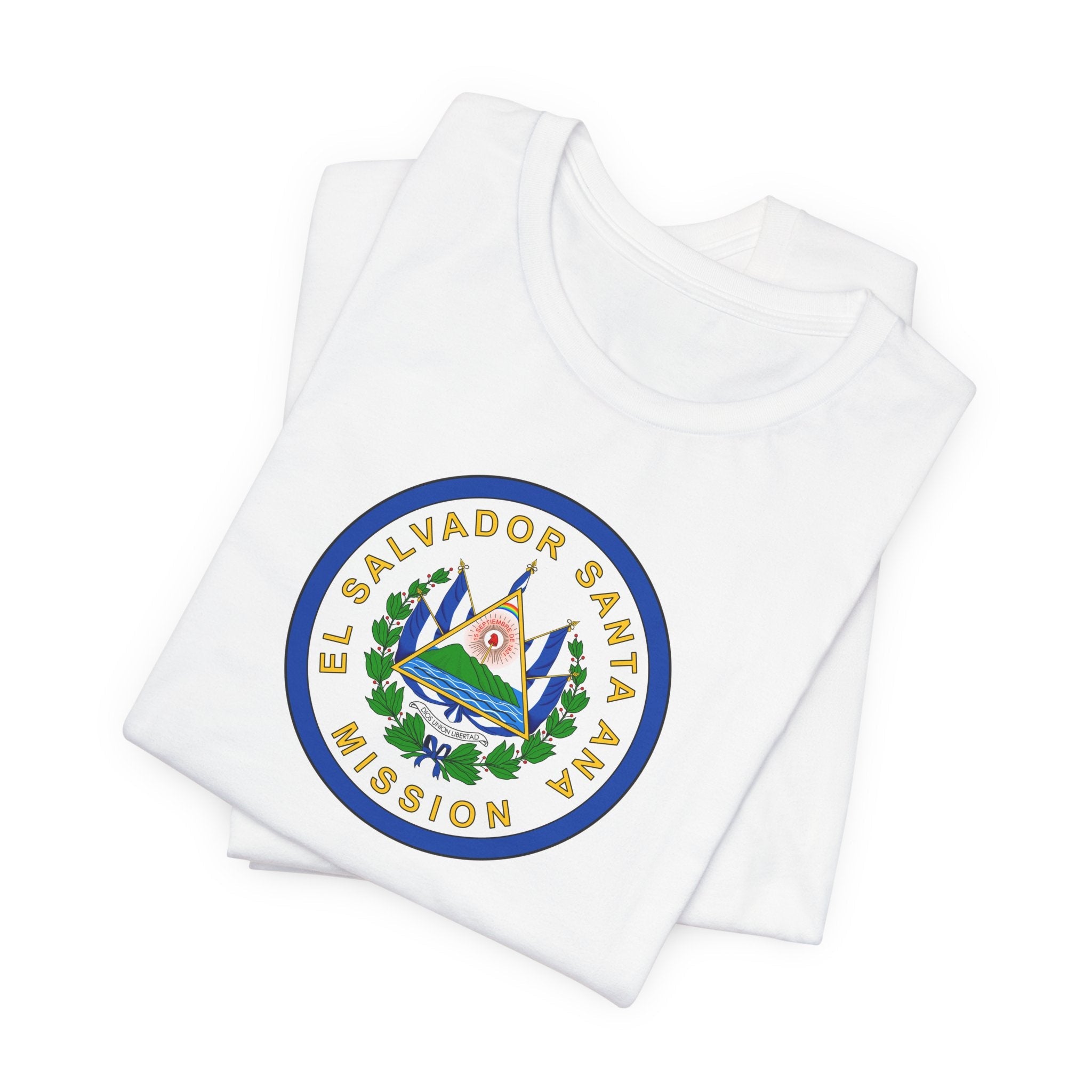 El Salvador Santa Ana Mission Flag Logo (White Border) T-shirt - Mission Wishlist - LDS Missionary Gift Store