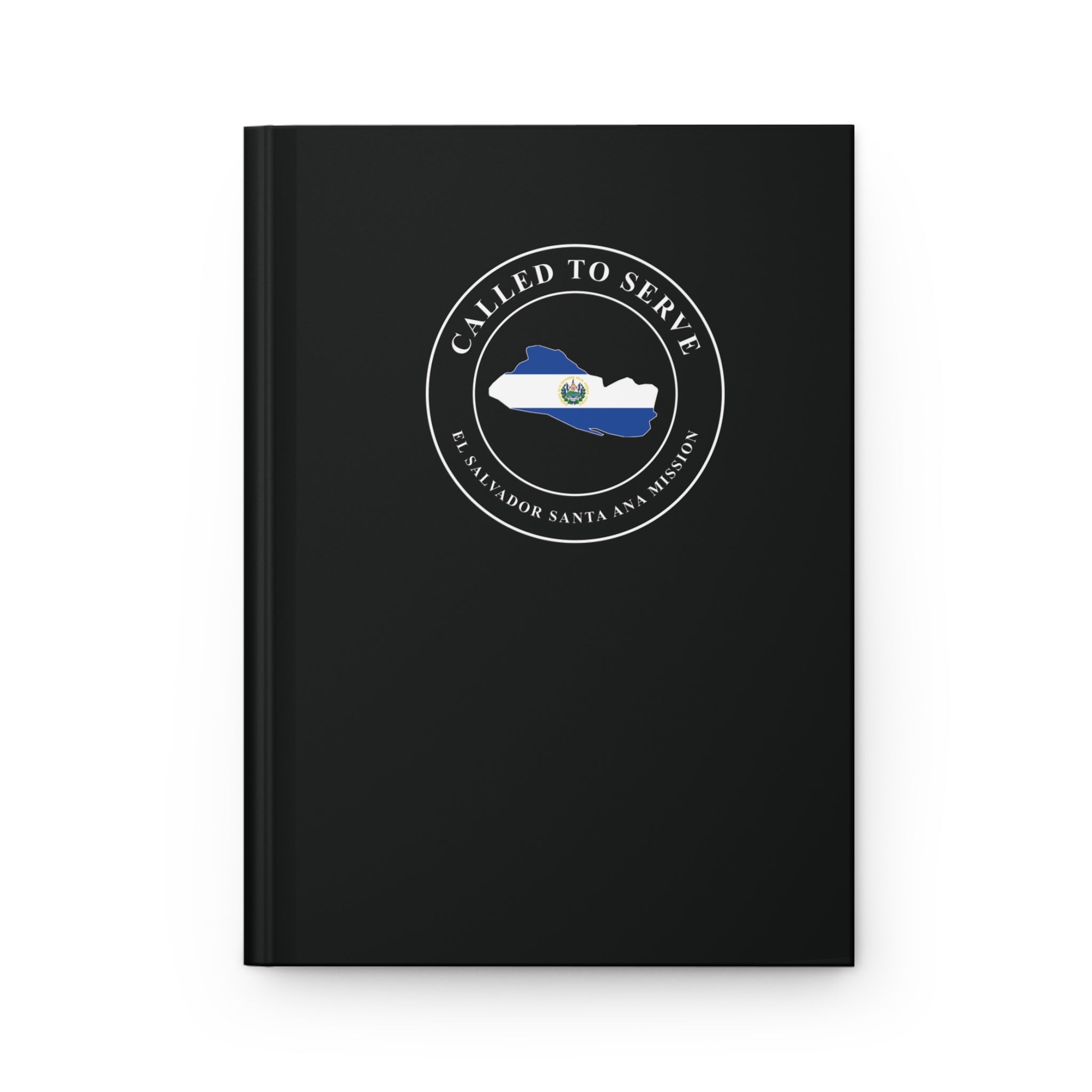 El Salvador Santa Ana Mission Flag Map Called to Serve Black Hardcover Journal Matte - Mission Wishlist - LDS Missionary Gift Store