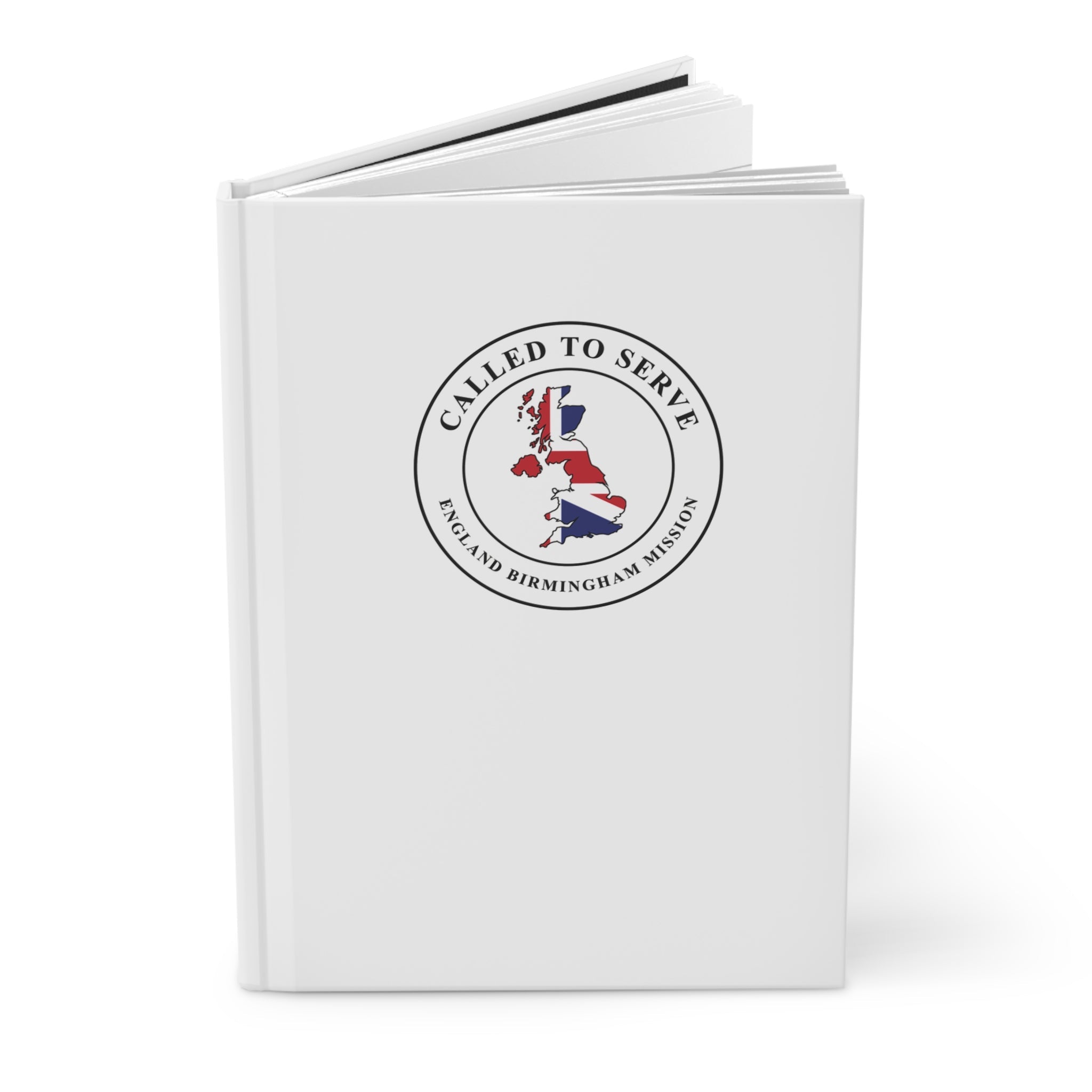 England Birmingham Mission Flag Map Called to Serve White Hardcover Journal Matte - Latter-Day Saint LDS Missionary Gift - Book of Mormon