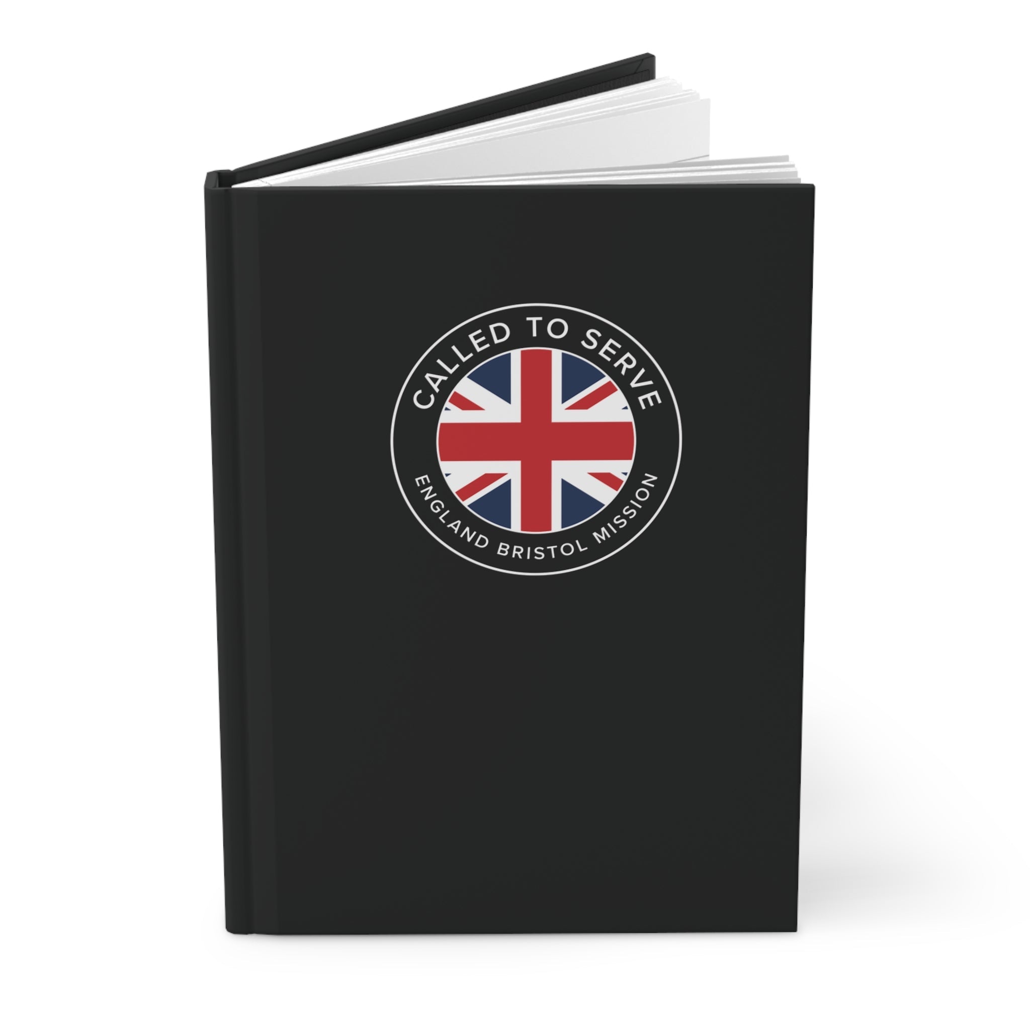 England Bristol Mission Circle Flag Called to Serve Black Hardcover Journal Matte - Mission Wishlist - LDS Missionary Gift Store
