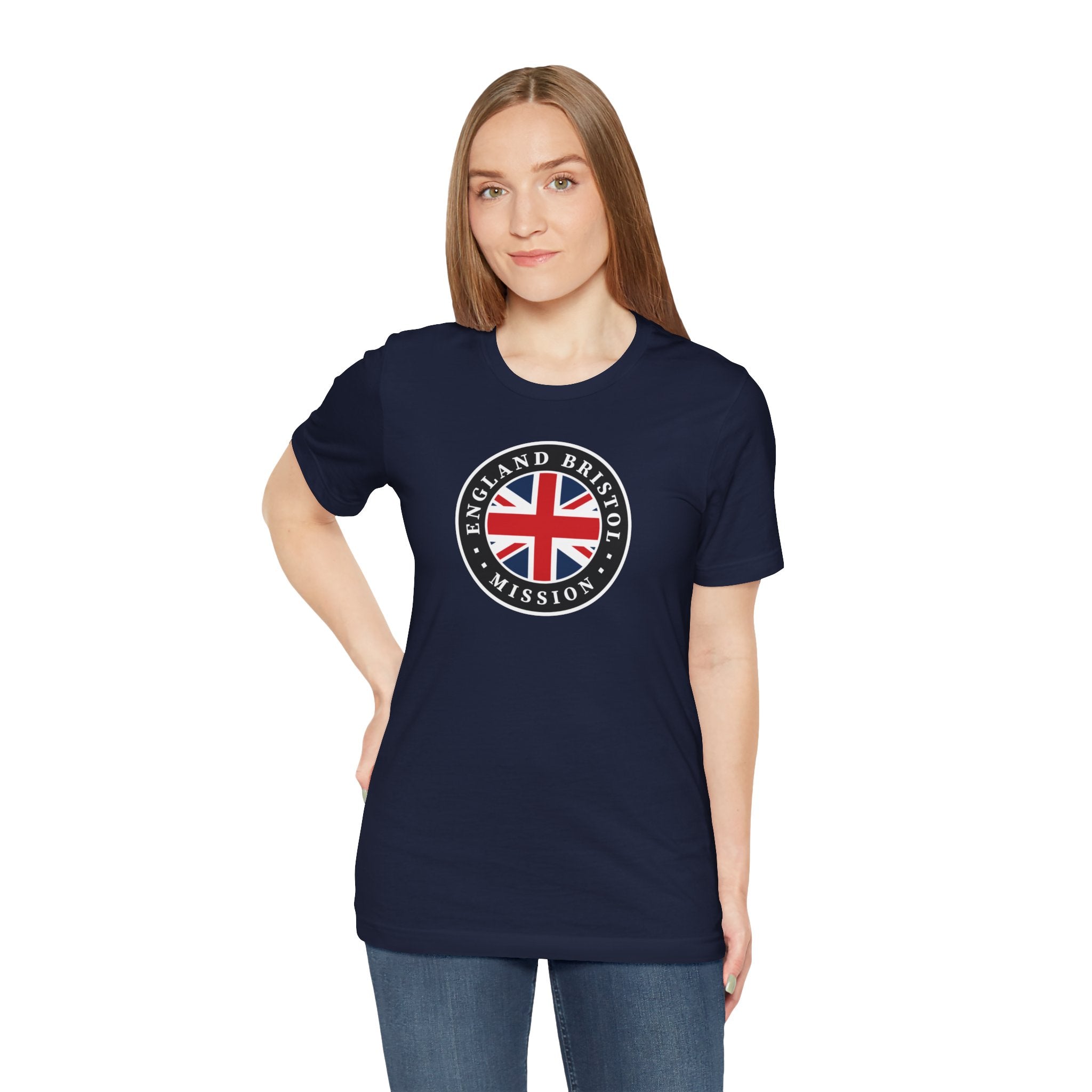 England Bristol Mission Flag Logo (Black Border) T-shirt - Mission Wishlist - LDS Missionary Gift Store