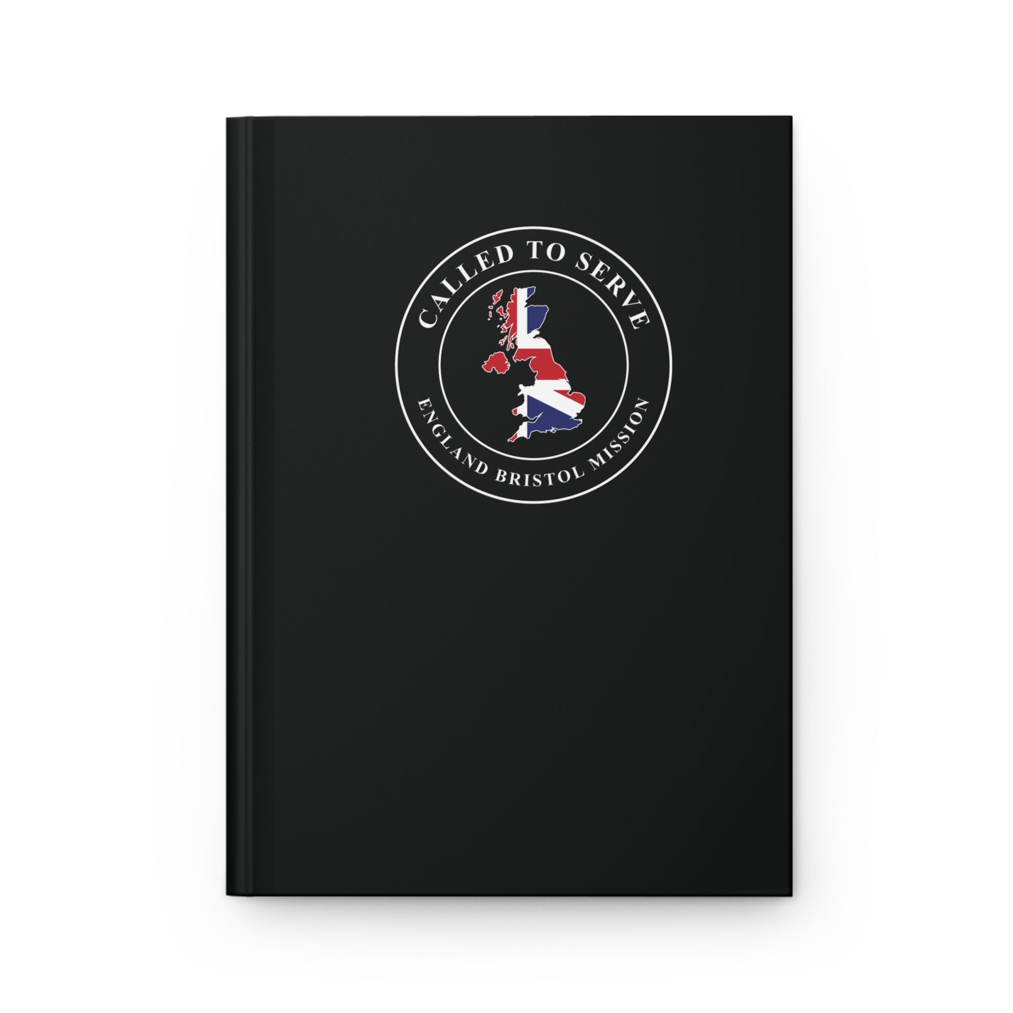 England Bristol Mission Flag Map Called to Serve Black Hardcover Journal Matte - Mission Wishlist - LDS Missionary Gift Store
