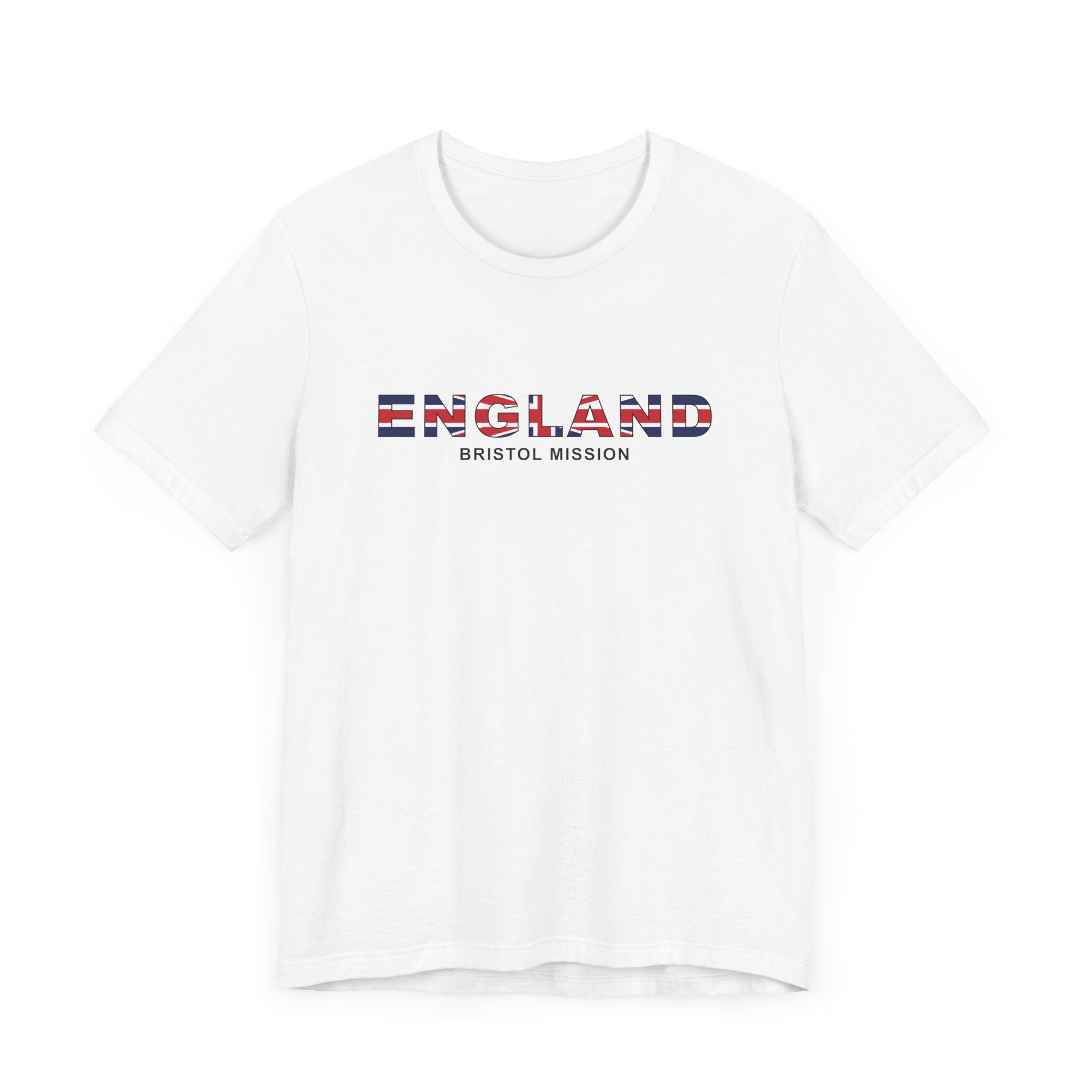 England Bristol Mission Flag Title T-shirt - Latter-Day Saint LDS Missionary Gift - Book of Mormon