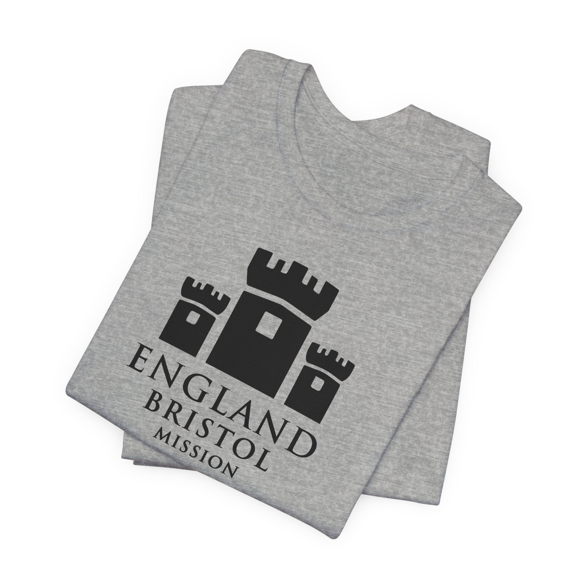 England Bristol Mission Monochrome Logo T-Shirt - Latter-Day Saint LDS Missionary Gift - Book of Mormon