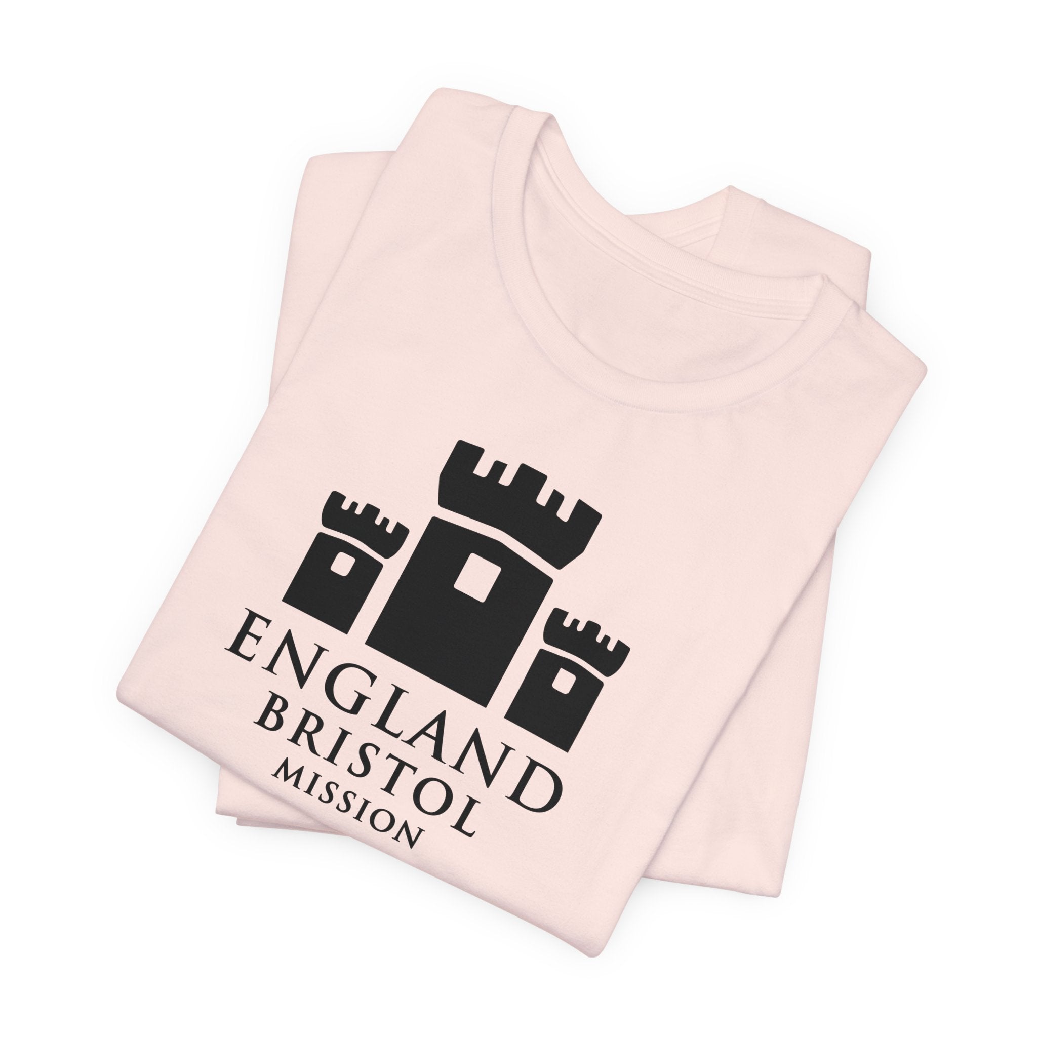 England Bristol Mission Monochrome Logo T-Shirt - Latter-Day Saint LDS Missionary Gift - Book of Mormon