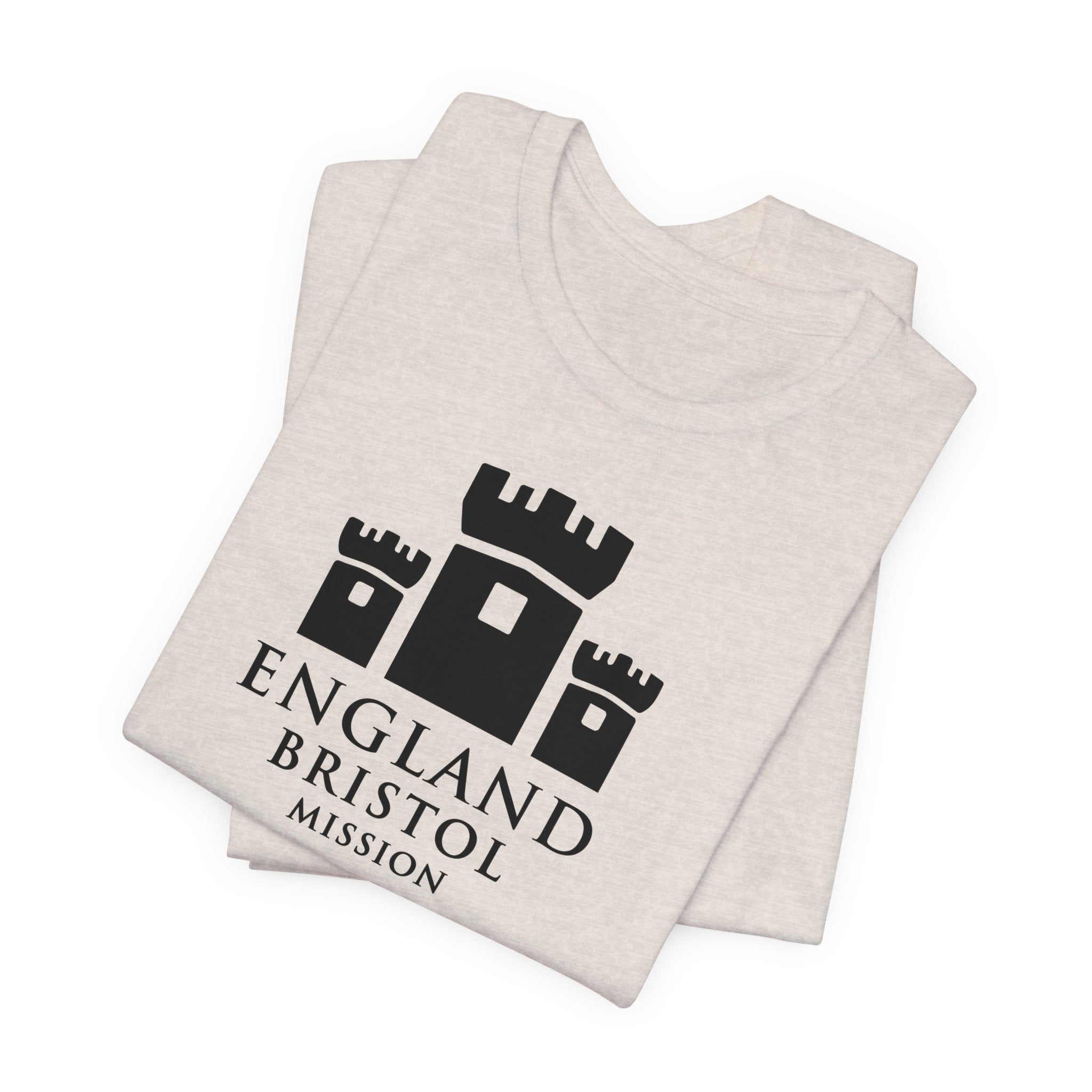 England Bristol Mission Monochrome Logo T-Shirt - Latter-Day Saint LDS Missionary Gift - Book of Mormon