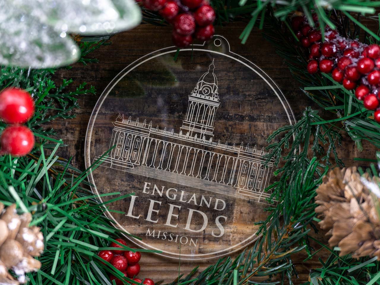 England Leeds Mission Christmas Ornament - Latter-Day Saint LDS Missionary Gift - Book of Mormon