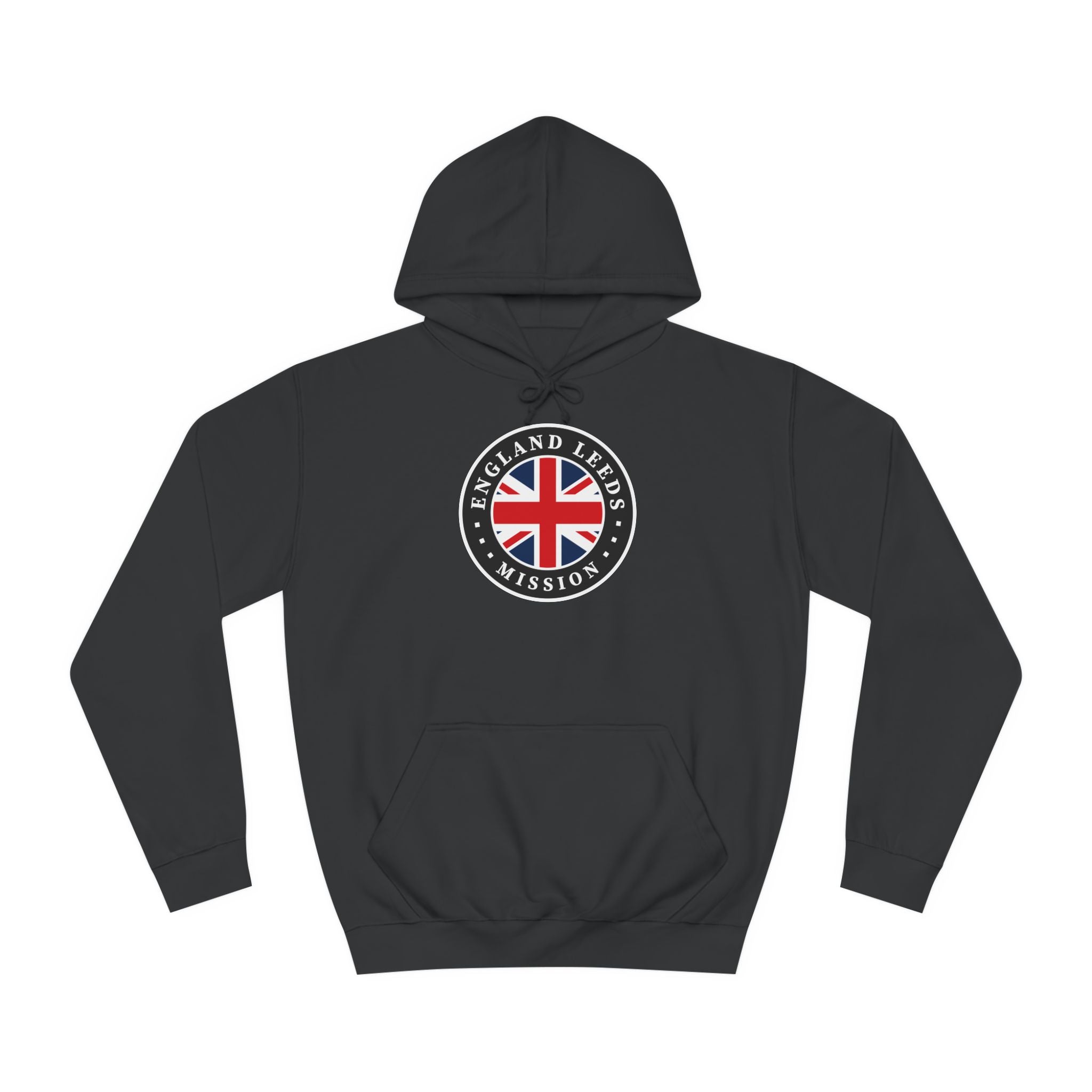 England Leeds Mission Flag Logo (Black Border) College Hoodie - Mission Wishlist - LDS Missionary Gift Store