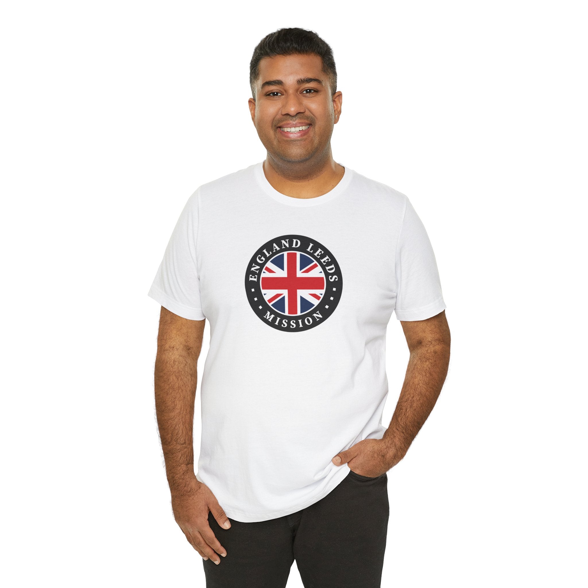 England Leeds Mission Flag Logo (Black Border) T-shirt - Mission Wishlist - LDS Missionary Gift Store
