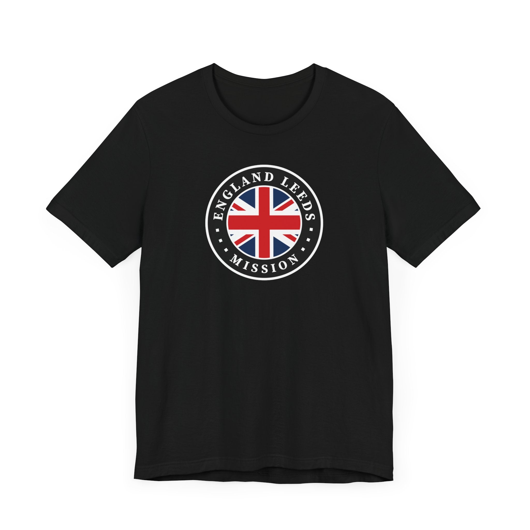 England Leeds Mission Flag Logo (Black Border) T-shirt - Mission Wishlist - LDS Missionary Gift Store