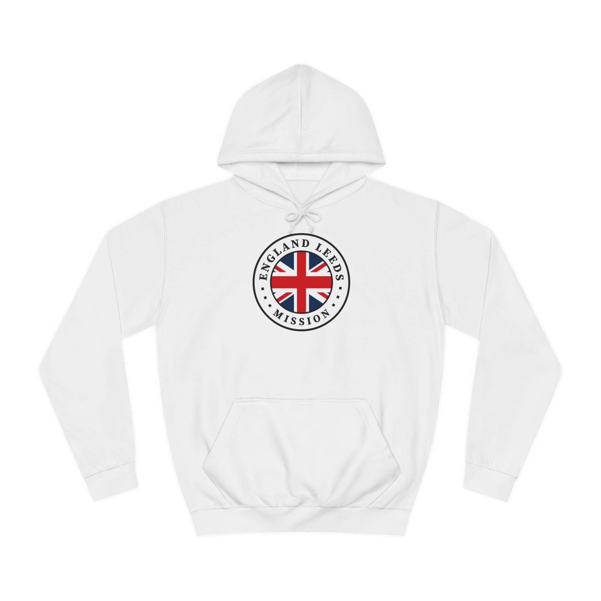 England Leeds Mission Flag Logo (White Border) College Hoodie - Mission Wishlist - LDS Missionary Gift Store