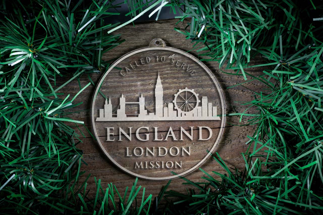 England London Mission Christmas Ornament - Latter-Day Saint LDS Missionary Gift - Book of Mormon