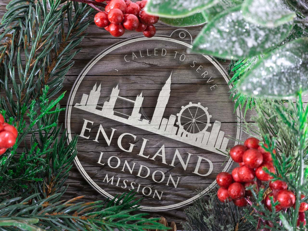 England London Mission Christmas Ornament - Latter-Day Saint LDS Missionary Gift - Book of Mormon