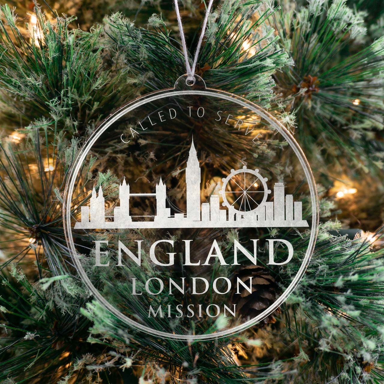 England London Mission Christmas Ornament - Latter-Day Saint LDS Missionary Gift - Book of Mormon