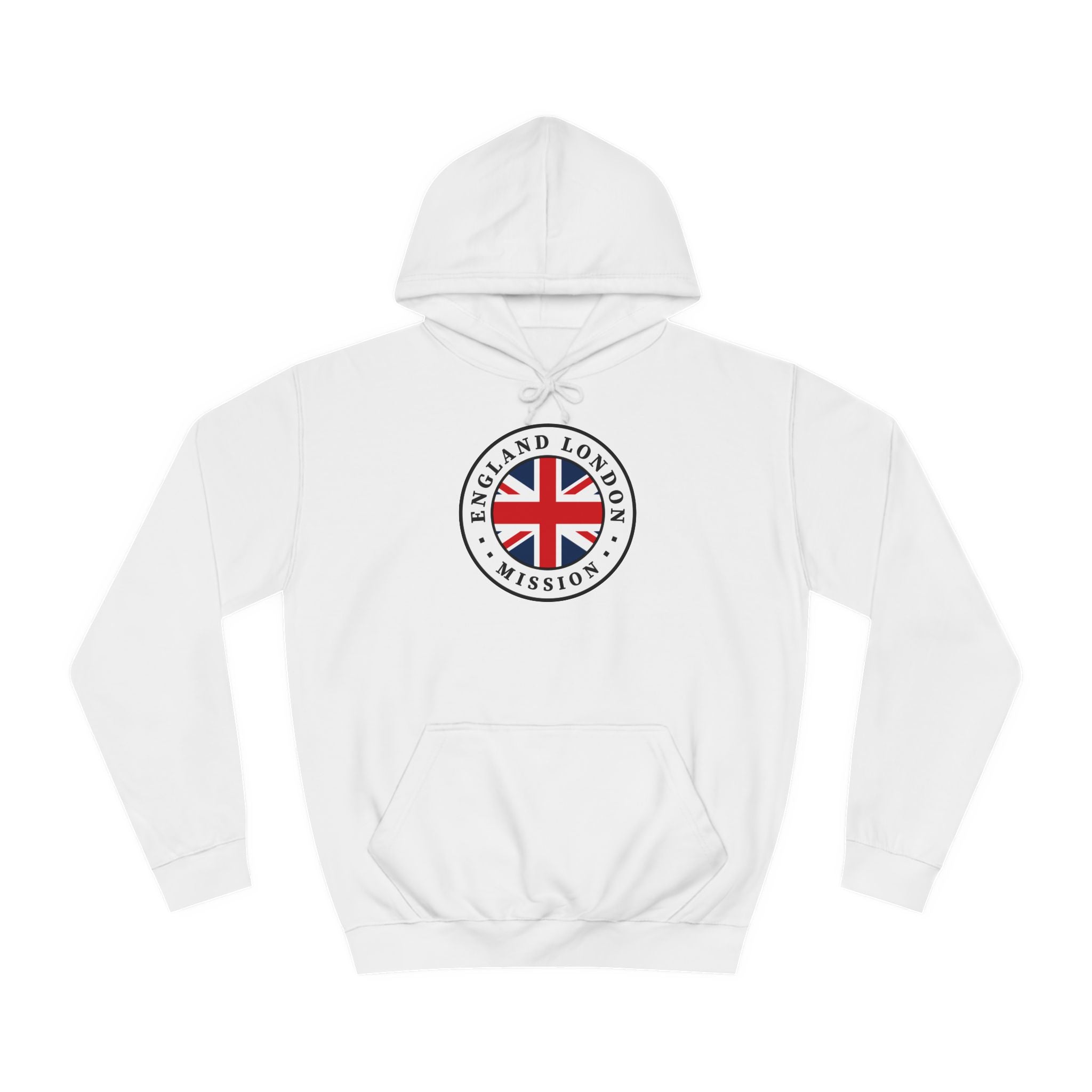 England London Mission Flag Logo (White Border) College Hoodie - Mission Wishlist - LDS Missionary Gift Store