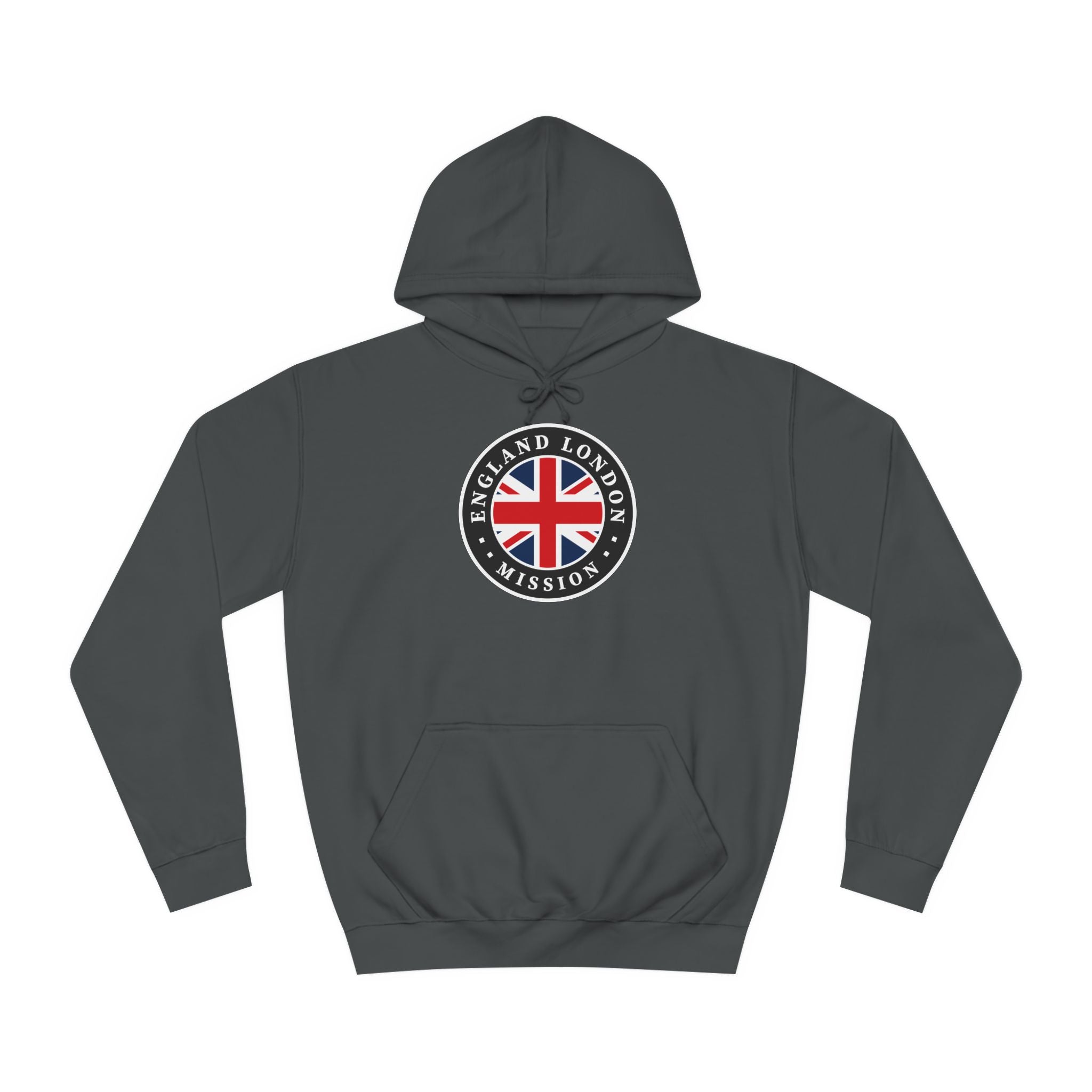 England Manchester Mission Flag Logo (Black Border) College Hoodie - Latter-Day Saint LDS Missionary Gift - Book of Mormon