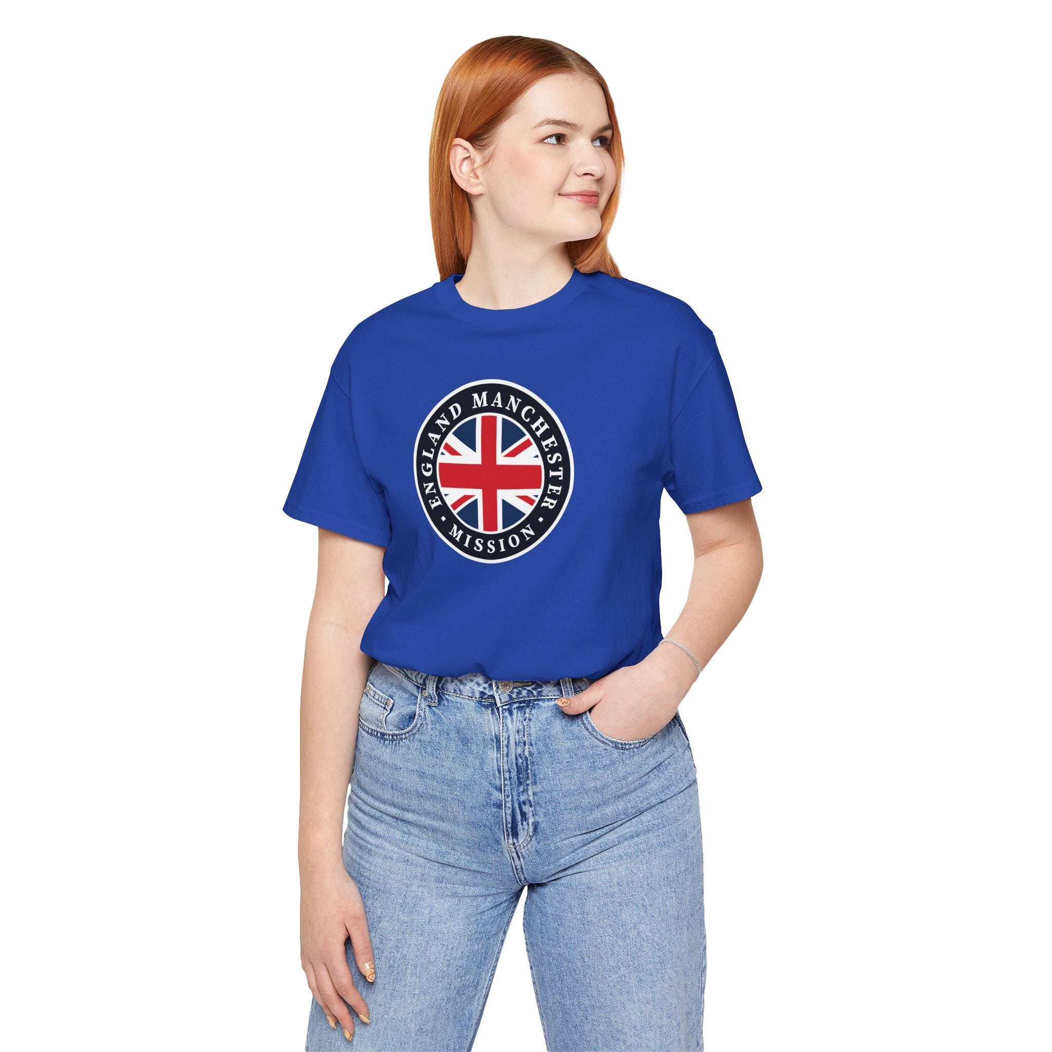 England Manchester Mission Flag Logo (Black Border) T-shirt - Mission Wishlist - LDS Missionary Gift Store