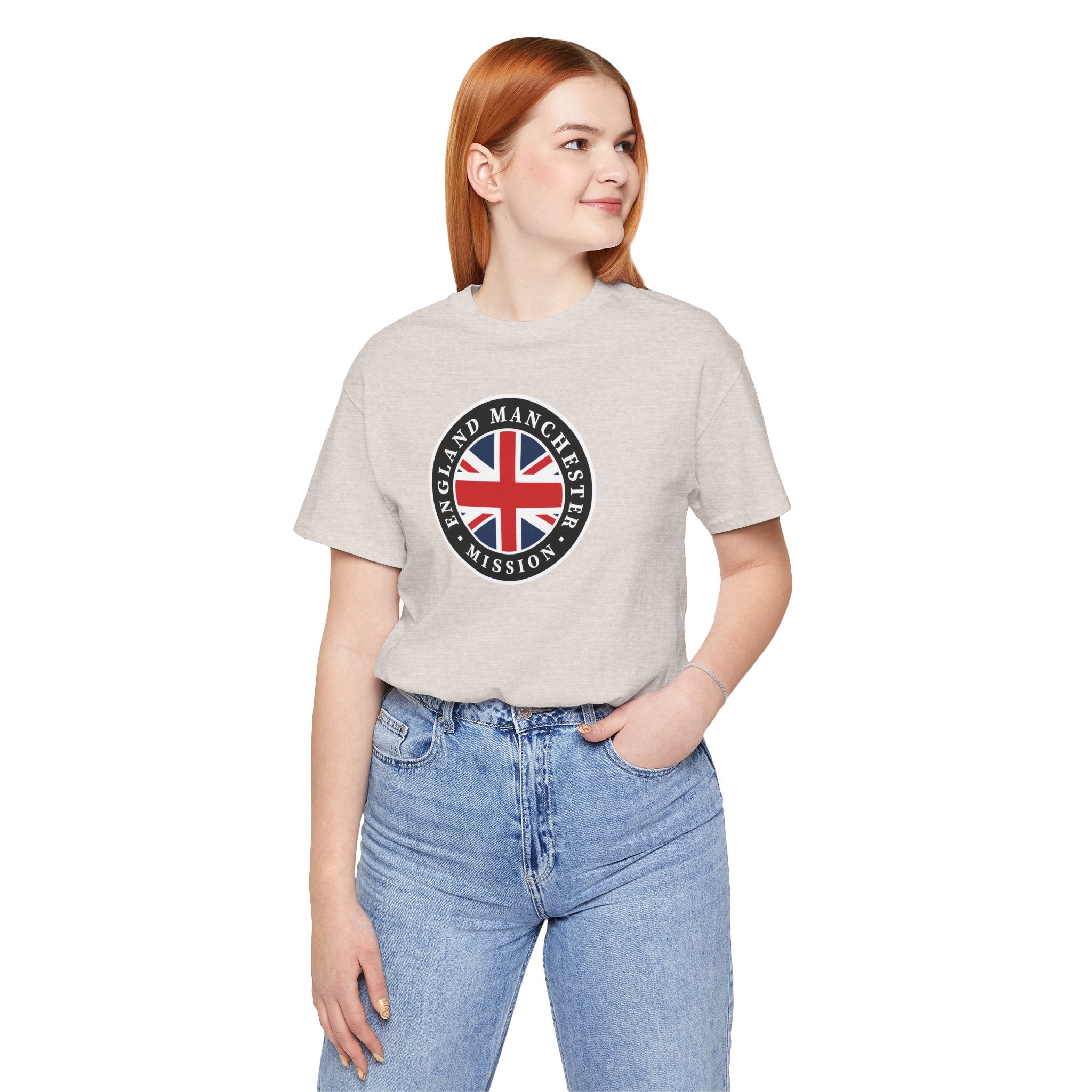 England Manchester Mission Flag Logo (Black Border) T-shirt - Mission Wishlist - LDS Missionary Gift Store
