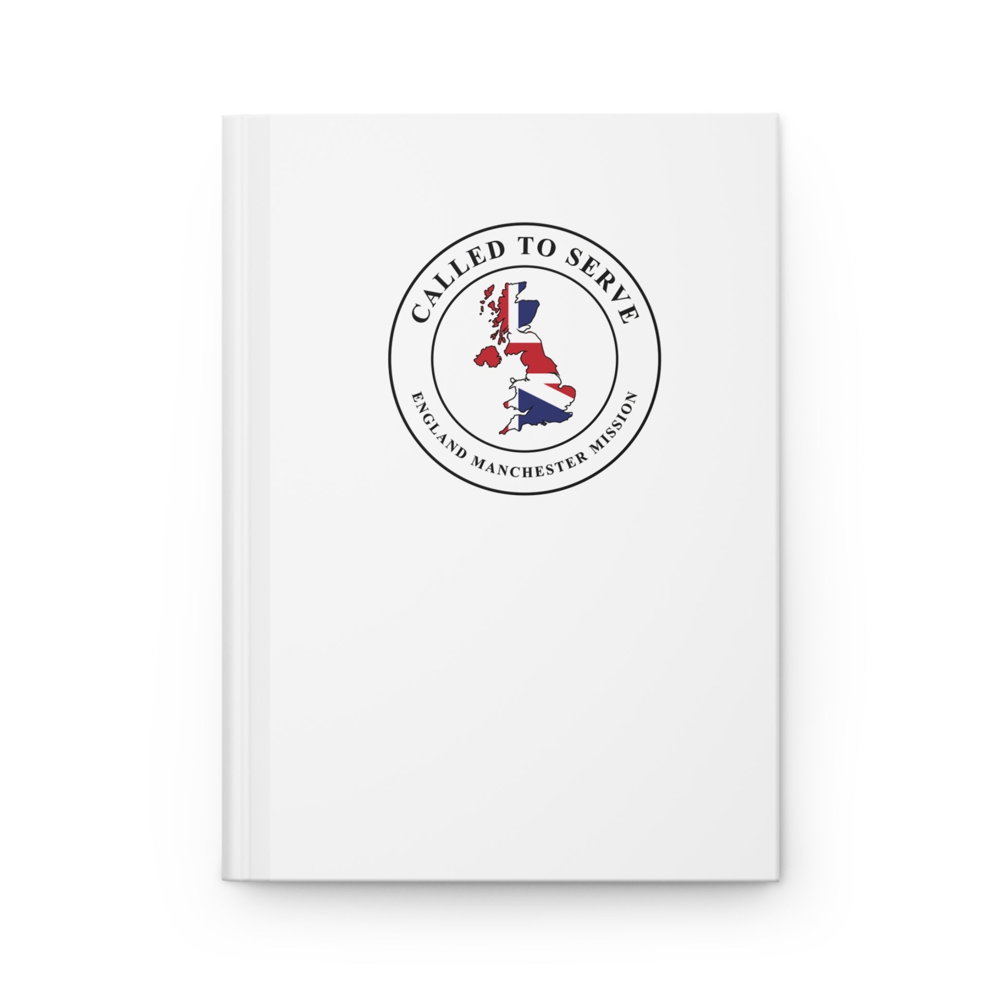 England Manchester Mission Flag Map Called to Serve White Hardcover Journal Matte - Mission Wishlist - LDS Missionary Gift Store