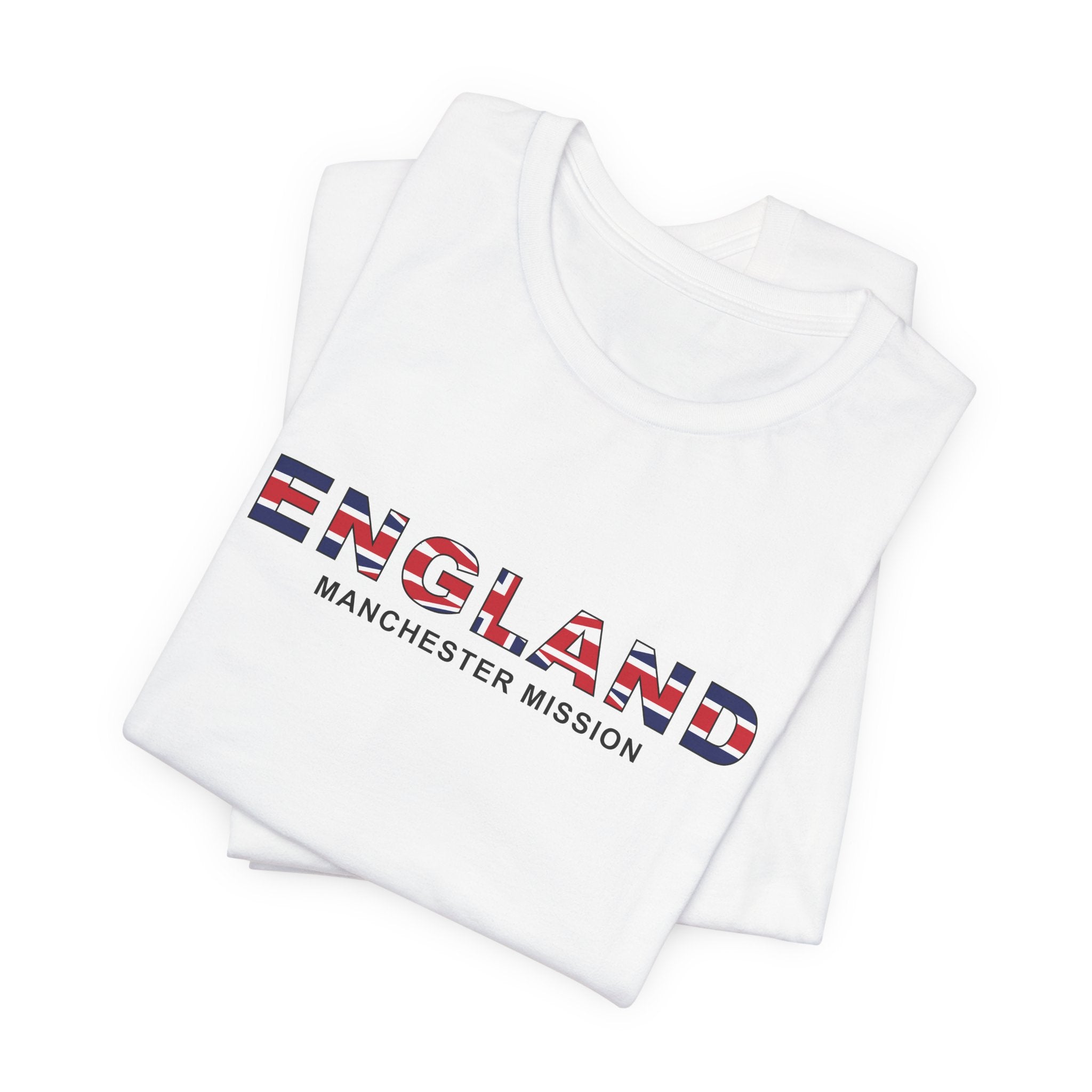 England Manchester Mission Flag Title T-shirt - Mission Wishlist - LDS Missionary Gift Store