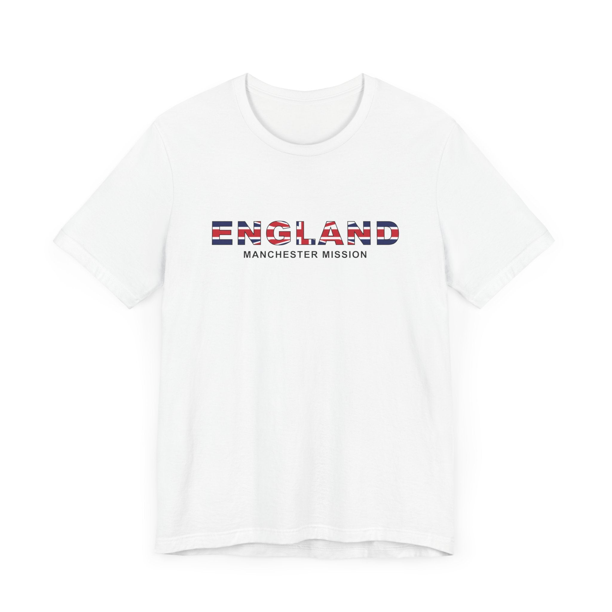 England Manchester Mission Flag Title T-shirt - Mission Wishlist - LDS Missionary Gift Store