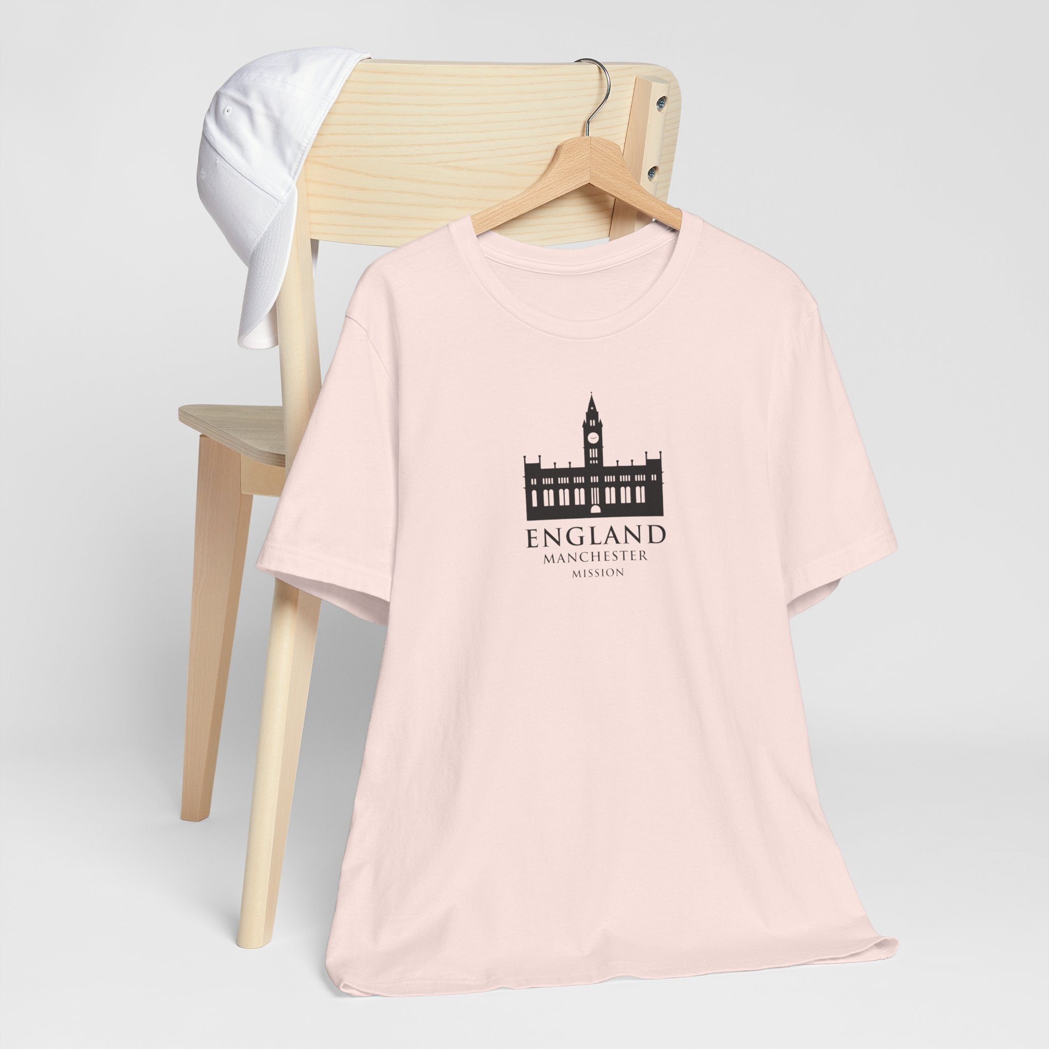 England Manchester Mission Monochrome Logo T-Shirt - Mission Wishlist - LDS Missionary Gift Store