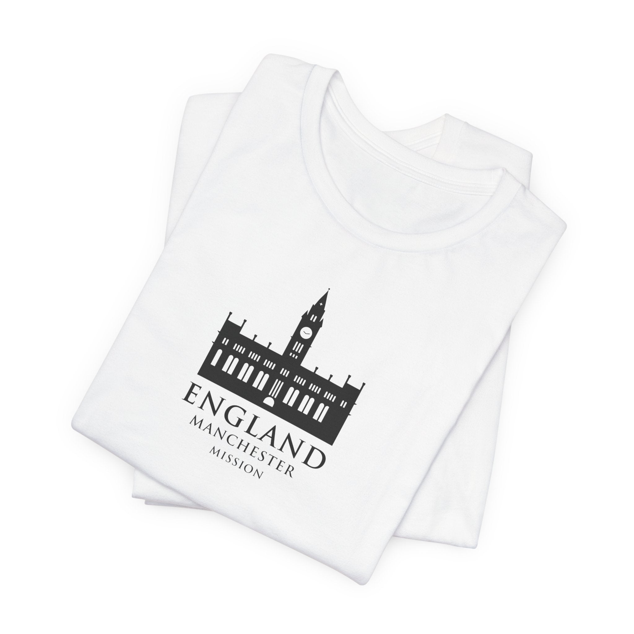 England Manchester Mission Monochrome Logo T-Shirt - Mission Wishlist - LDS Missionary Gift Store