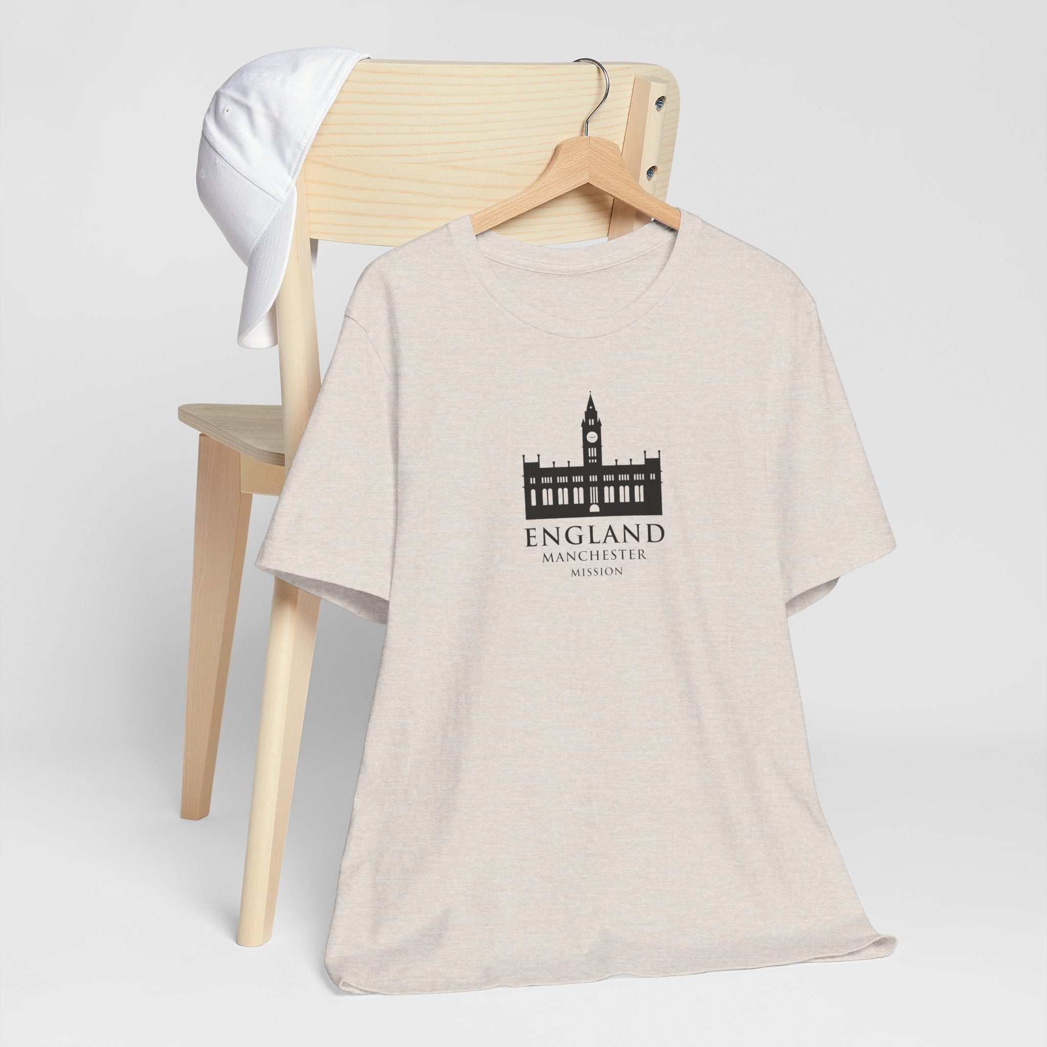 England Manchester Mission Monochrome Logo T-Shirt - Mission Wishlist - LDS Missionary Gift Store