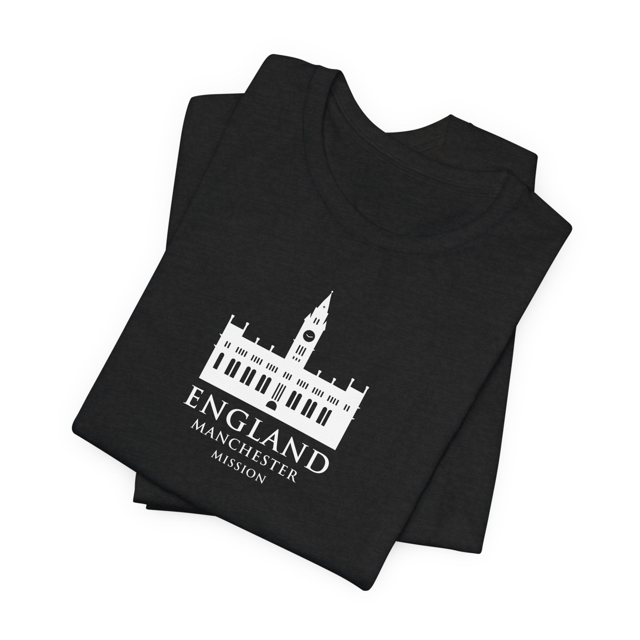 England Manchester Mission Monochrome Logo T-Shirt - Mission Wishlist - LDS Missionary Gift Store