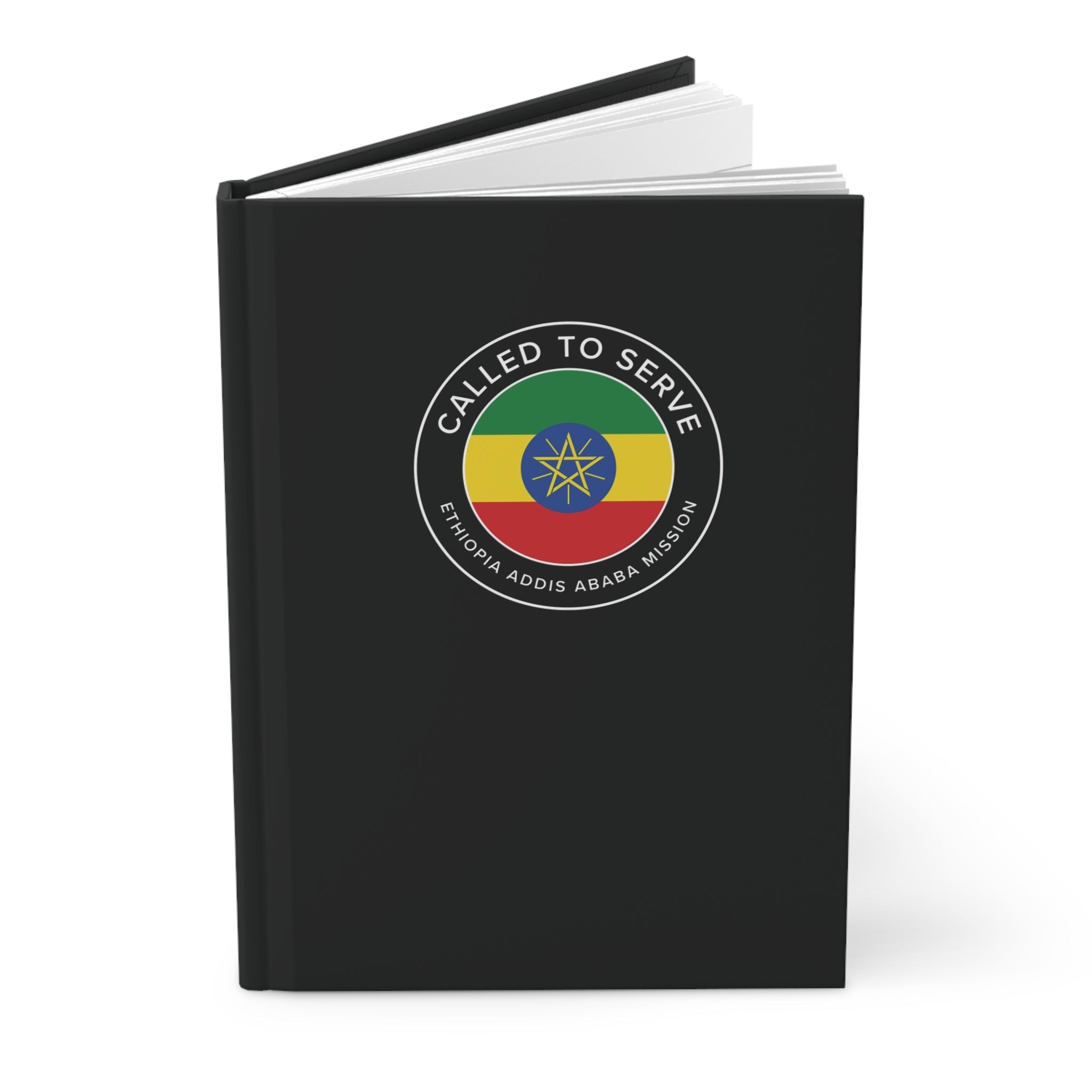 Ethiopia Addis Ababa Mission Circle Flag Called to Serve Black Hardcover Journal Matte - Mission Wishlist - LDS Missionary Gift Store