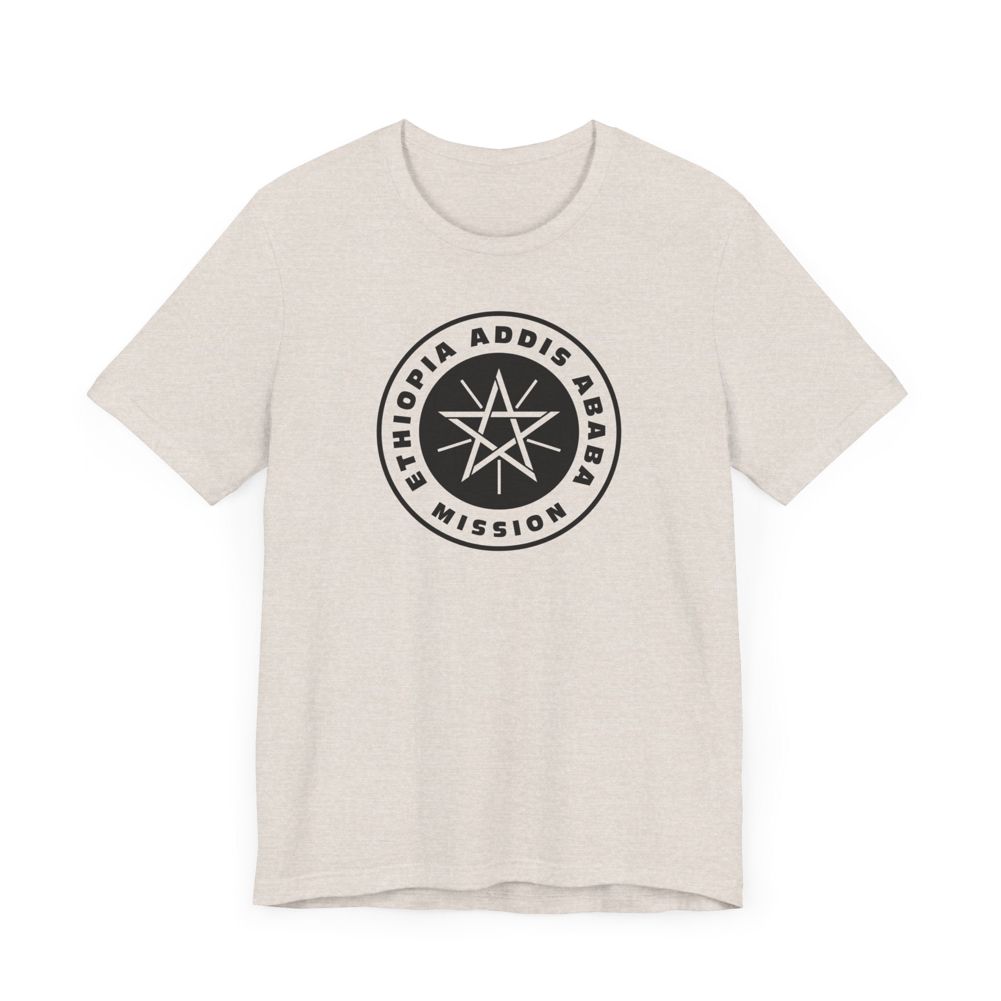 Ethiopia Addis Ababa Mission Circular Monochrome Logo T-Shirt - Mission Wishlist - LDS Missionary Gift Store