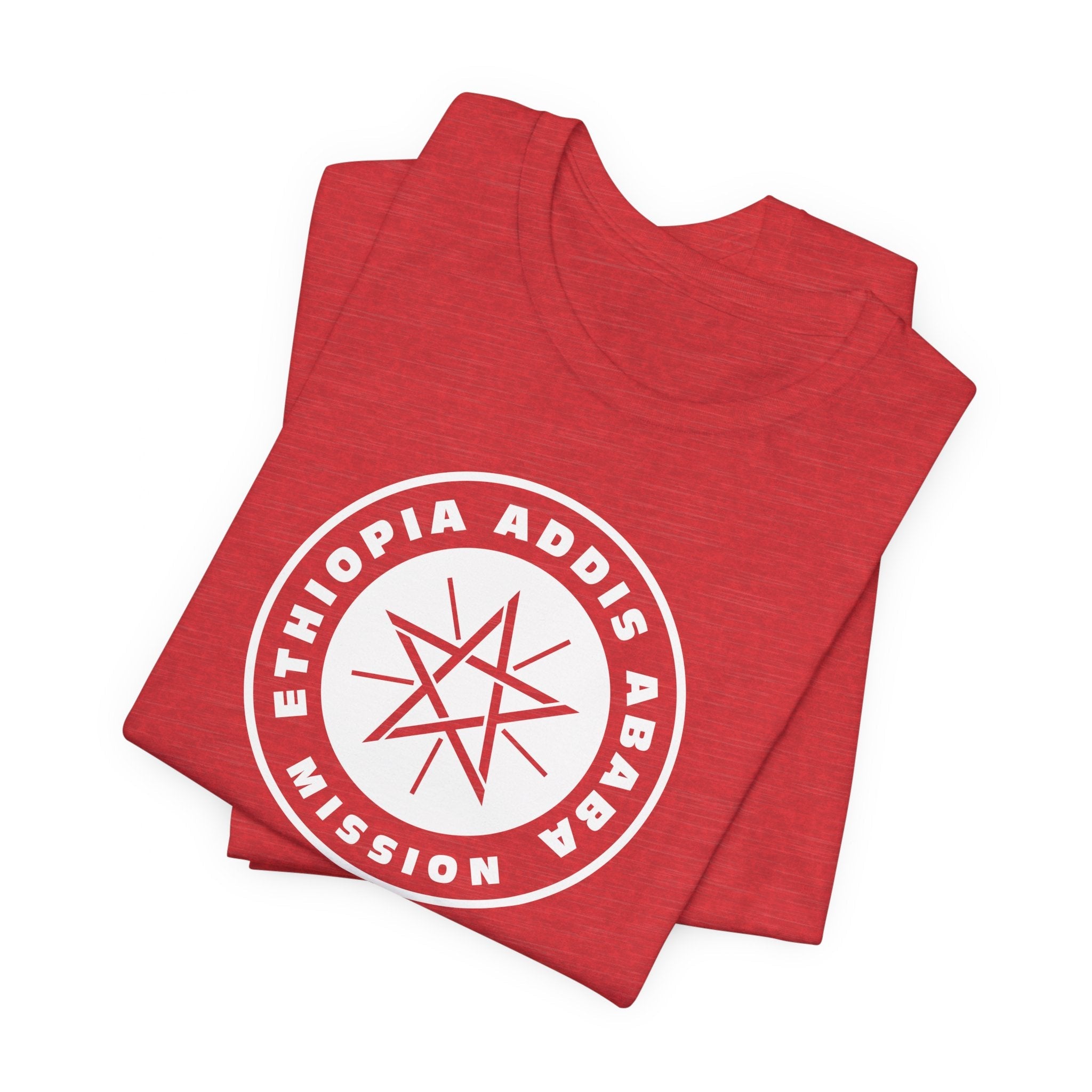 Ethiopia Addis Ababa Mission Circular Monochrome Logo T-Shirt - Mission Wishlist - LDS Missionary Gift Store