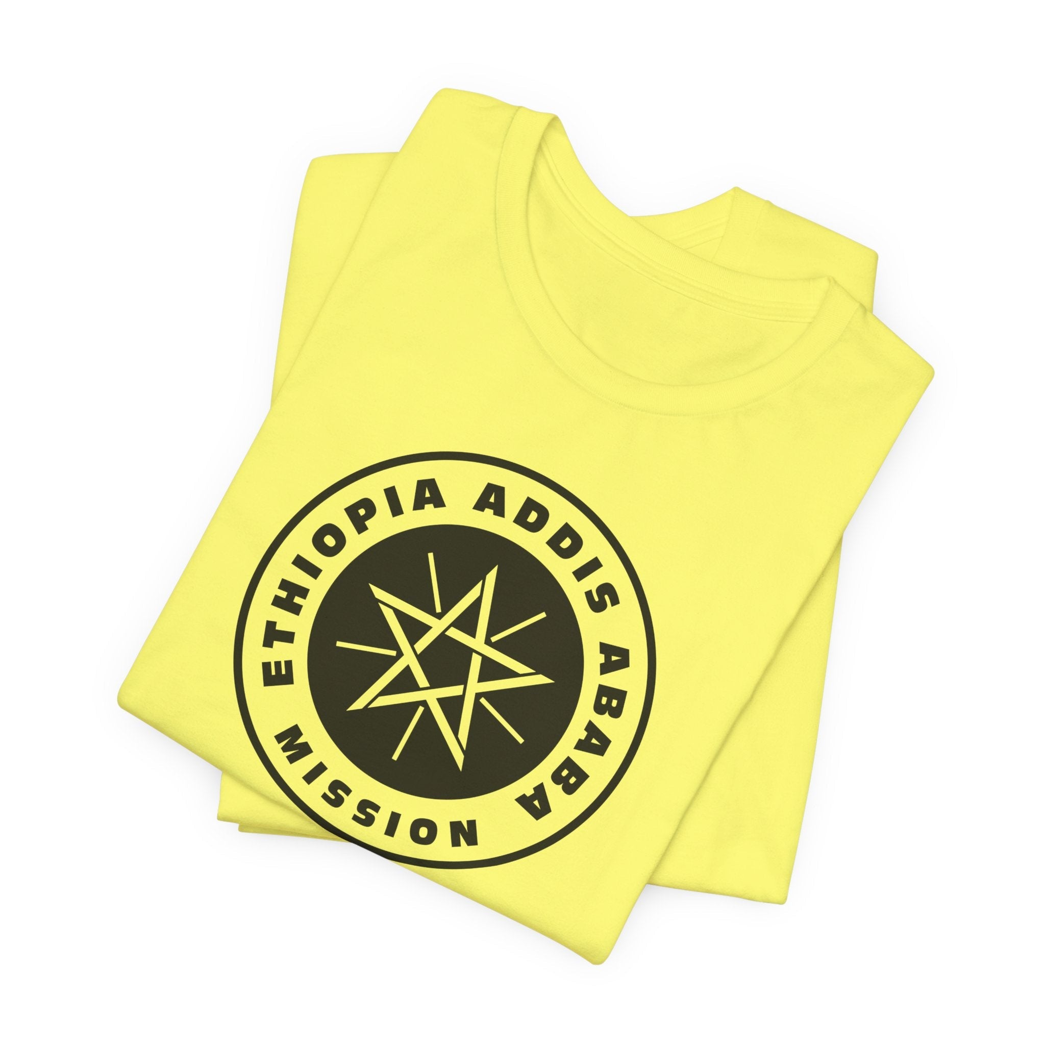 Ethiopia Addis Ababa Mission Circular Monochrome Logo T-Shirt - Mission Wishlist - LDS Missionary Gift Store