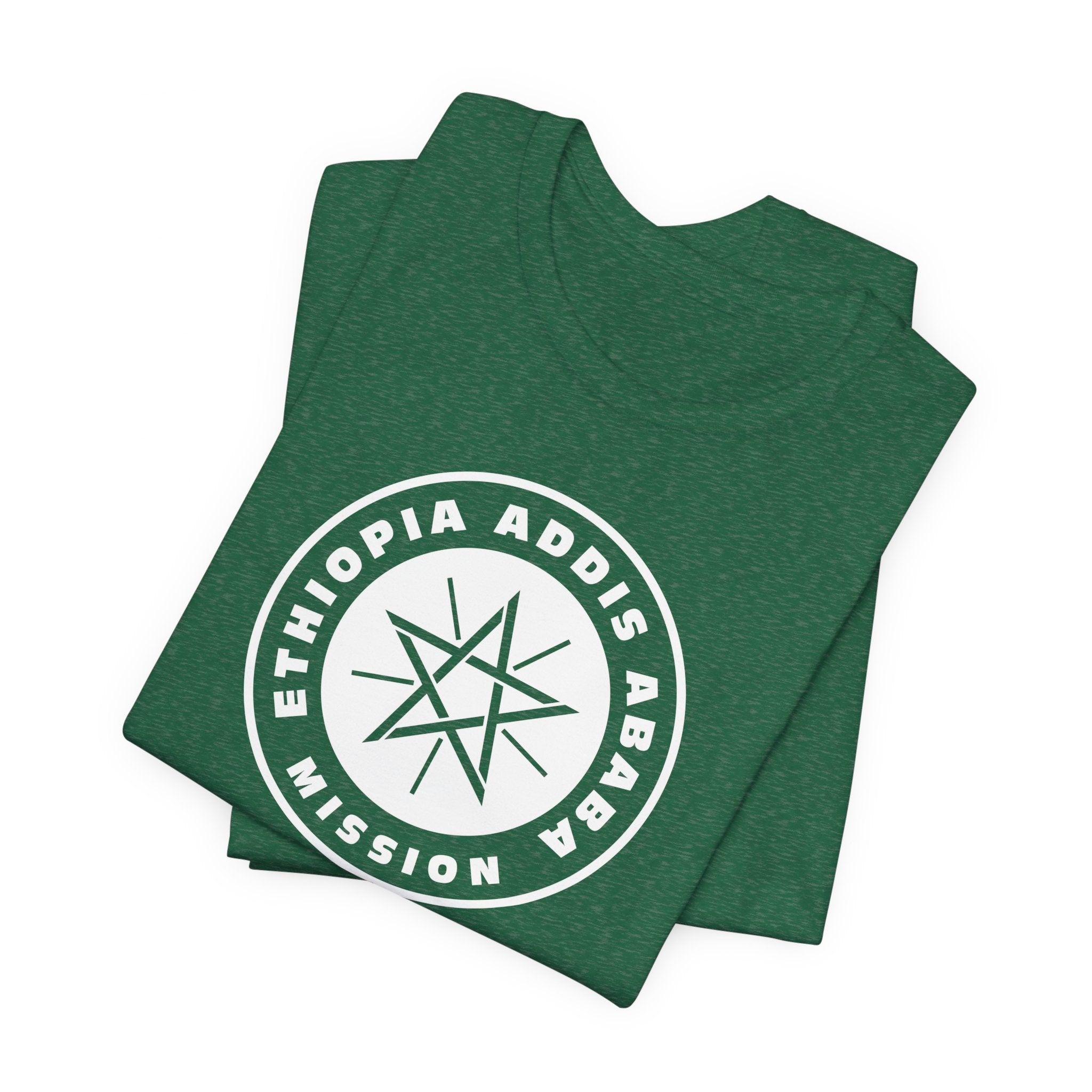 Ethiopia Addis Ababa Mission Circular Monochrome Logo T-Shirt - Mission Wishlist - LDS Missionary Gift Store