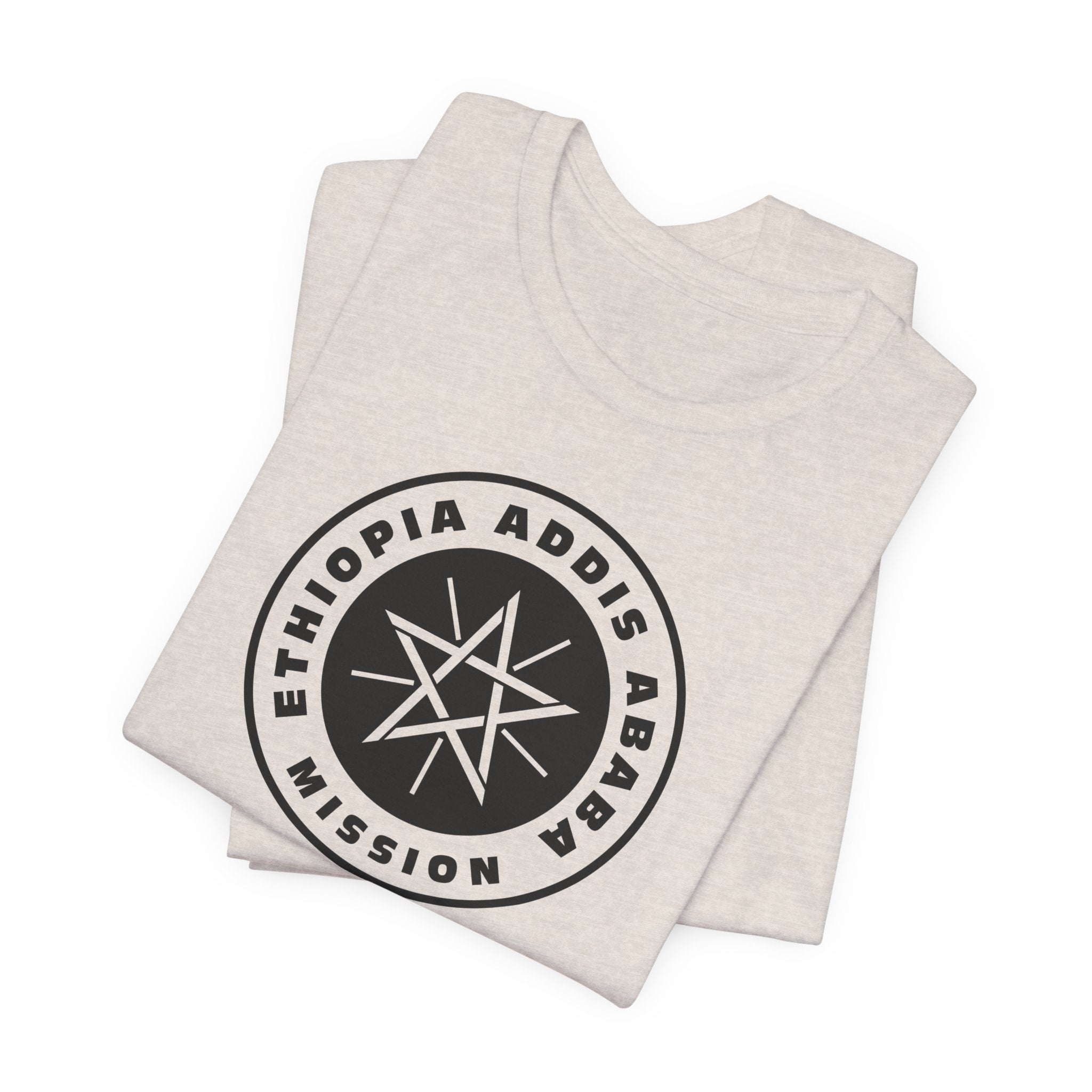Ethiopia Addis Ababa Mission Circular Monochrome Logo T-Shirt - Mission Wishlist - LDS Missionary Gift Store