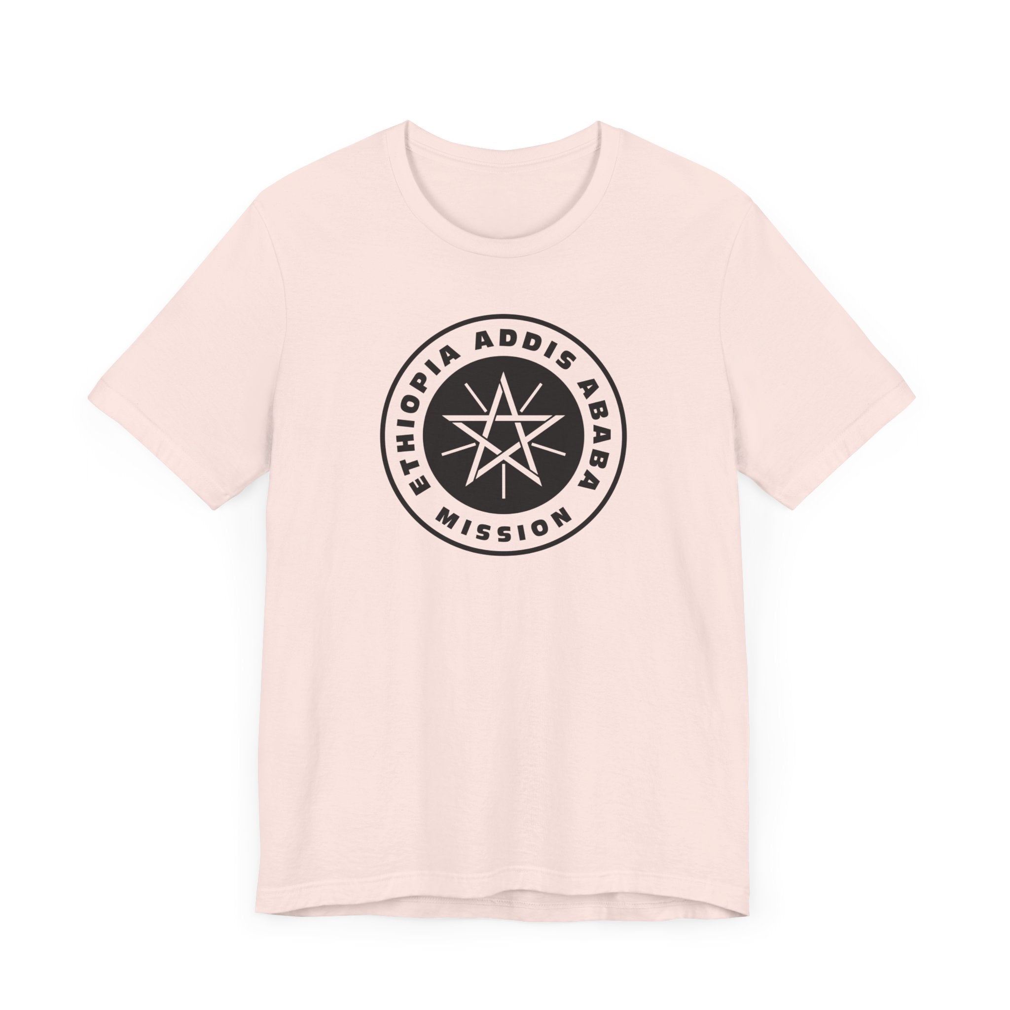 Ethiopia Addis Ababa Mission Circular Monochrome Logo T-Shirt - Mission Wishlist - LDS Missionary Gift Store