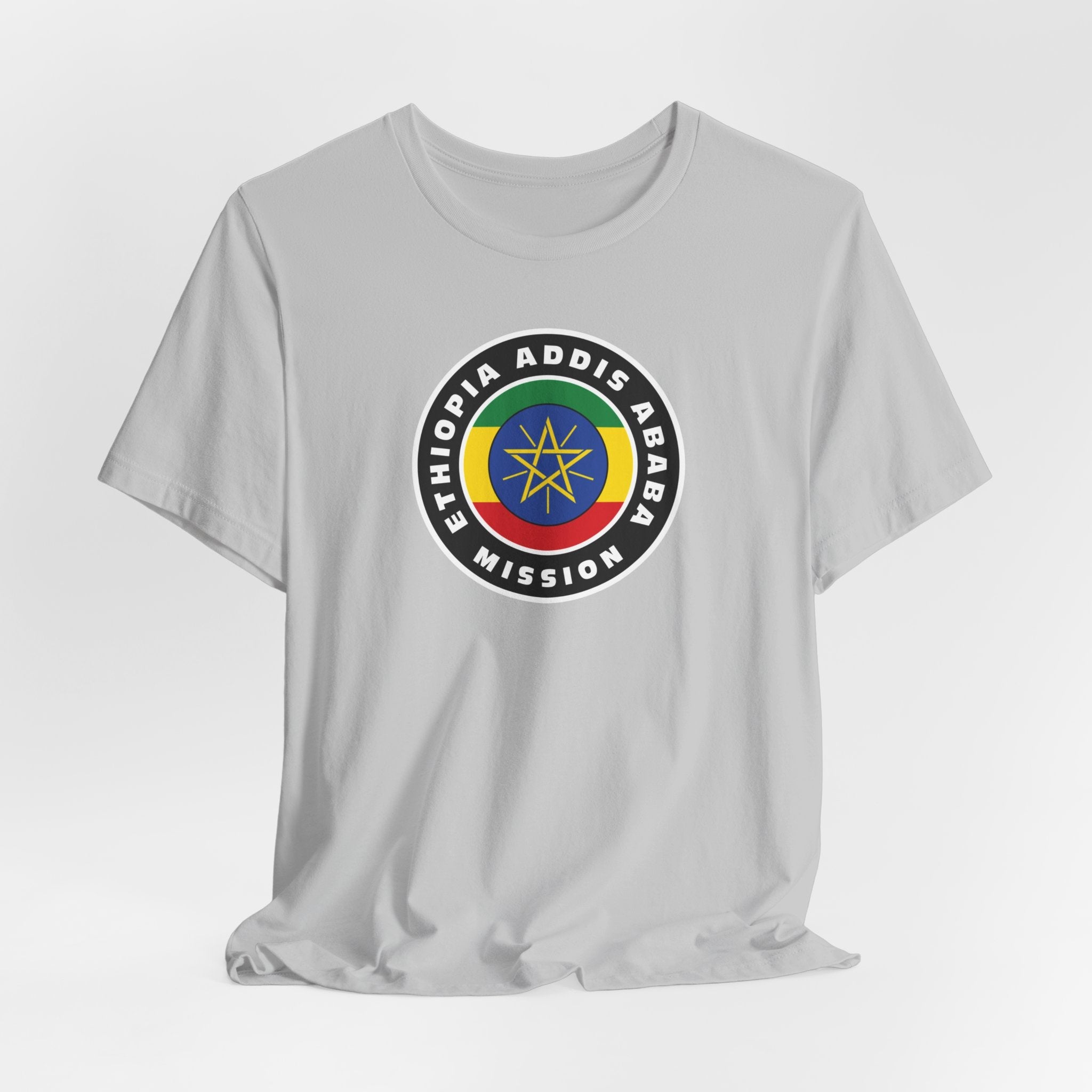 Ethiopia Addis Ababa Mission Flag Logo (Black Border) T-shirt - Mission Wishlist - LDS Missionary Gift Store