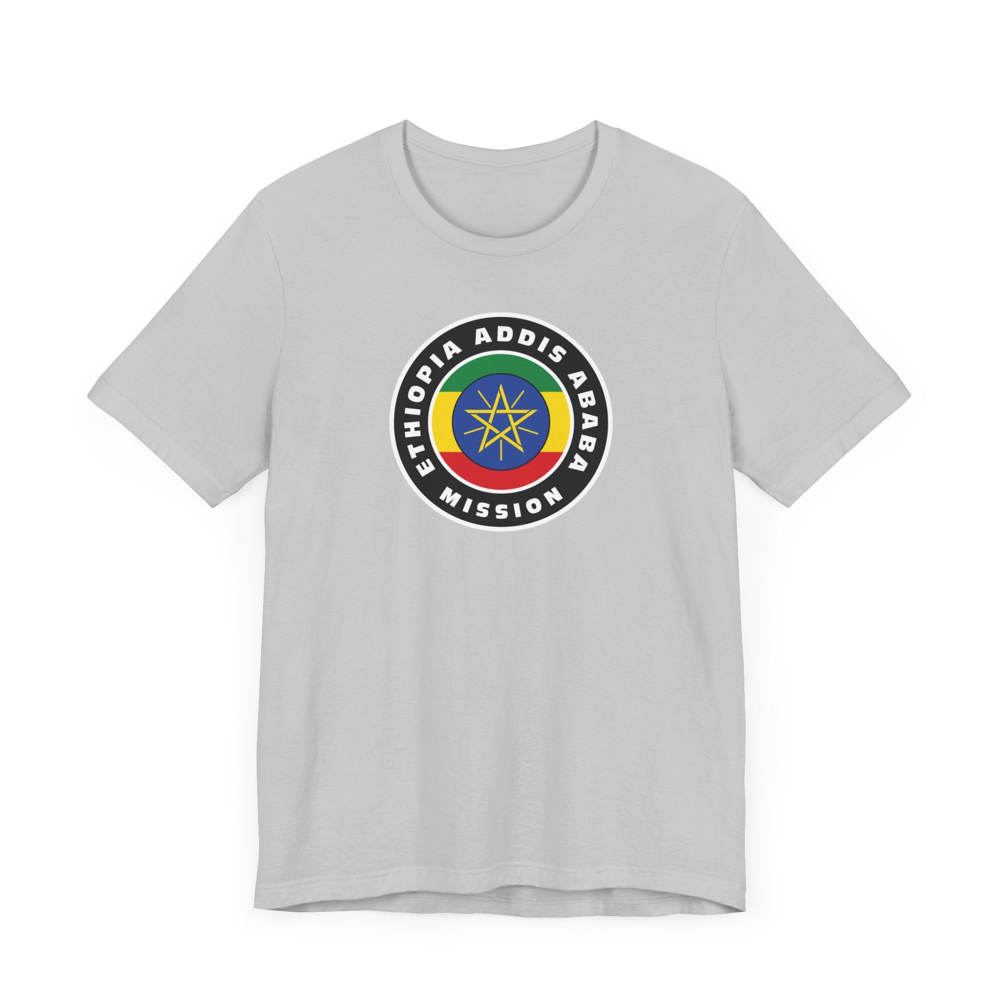 Ethiopia Addis Ababa Mission Flag Logo (Black Border) T-shirt - Mission Wishlist - LDS Missionary Gift Store