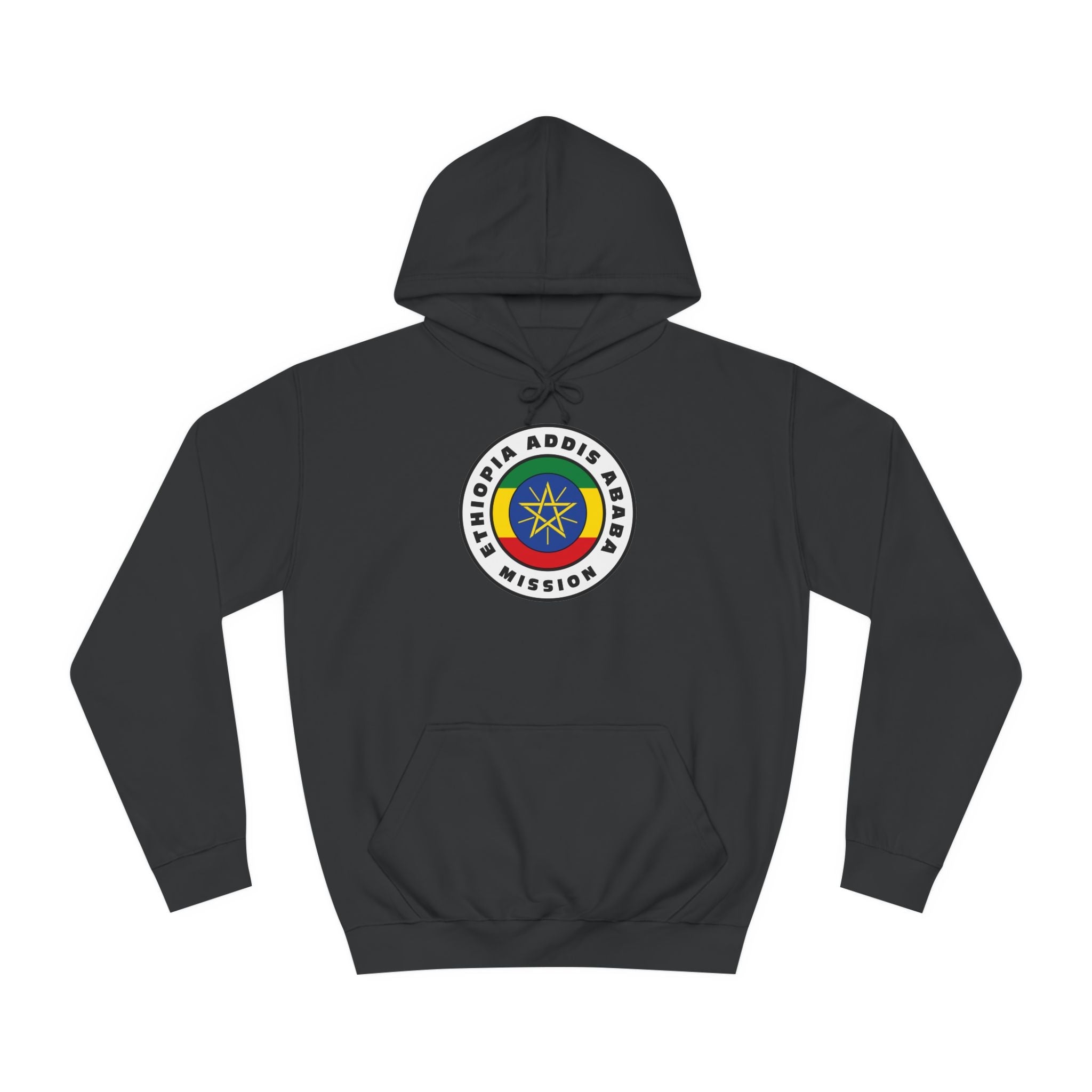 Ethiopia Addis Ababa Mission Flag Logo (White Border) College Hoodie - Mission Wishlist - LDS Missionary Gift Store