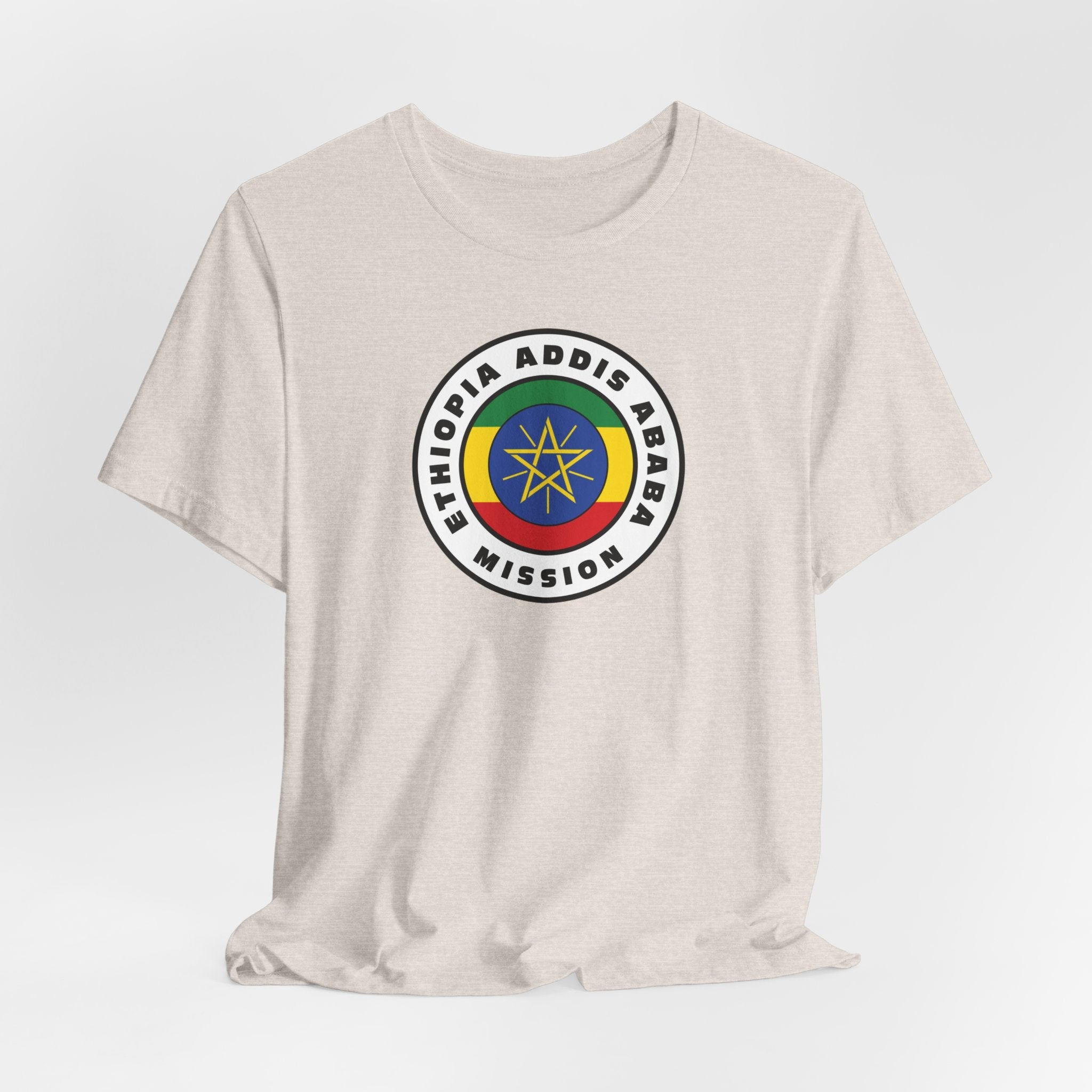 Ethiopia Addis Ababa Mission Flag Logo (White Border) T-shirt - Latter-Day Saint LDS Missionary Gift - Book of Mormon