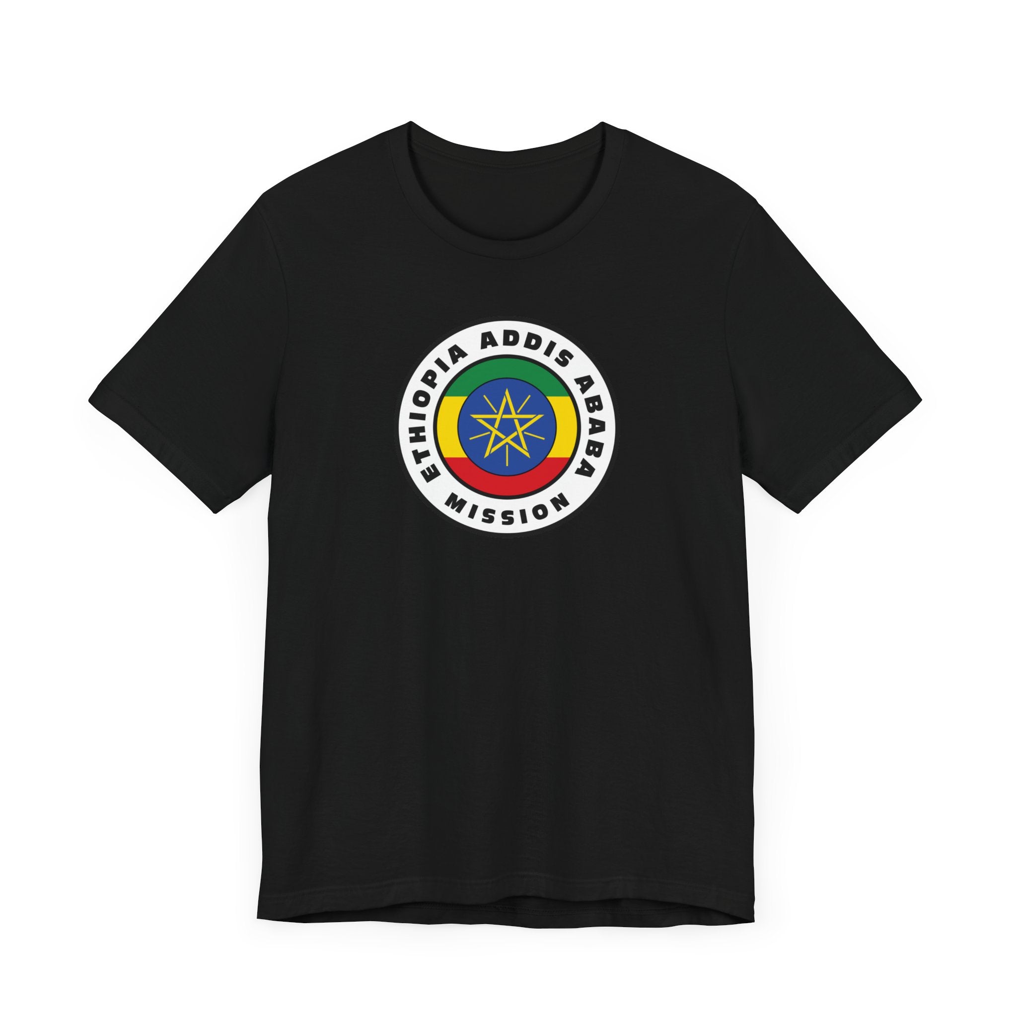 Ethiopia Addis Ababa Mission Flag Logo (White Border) T-shirt - Latter-Day Saint LDS Missionary Gift - Book of Mormon