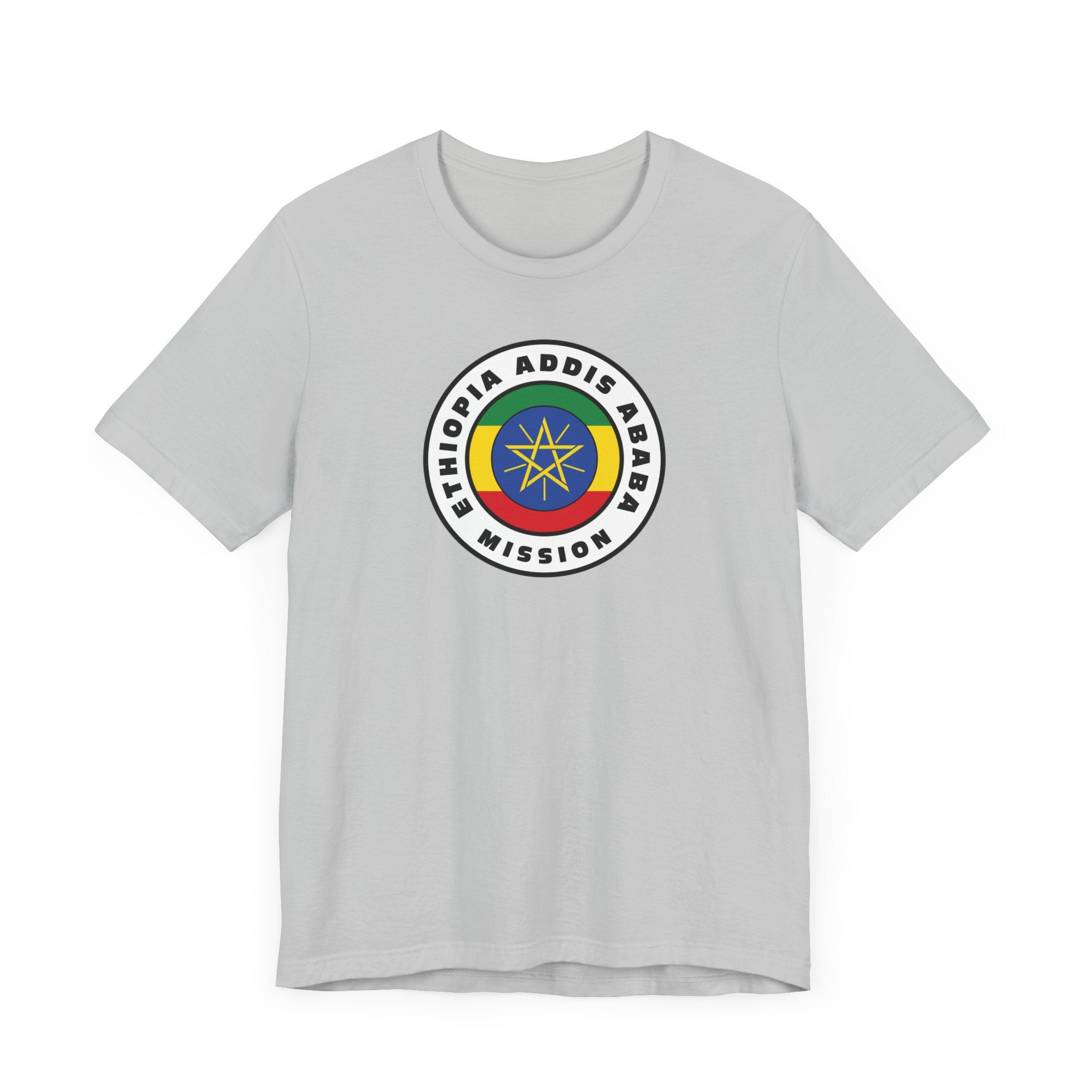 Ethiopia Addis Ababa Mission Flag Logo (White Border) T-shirt - Latter-Day Saint LDS Missionary Gift - Book of Mormon