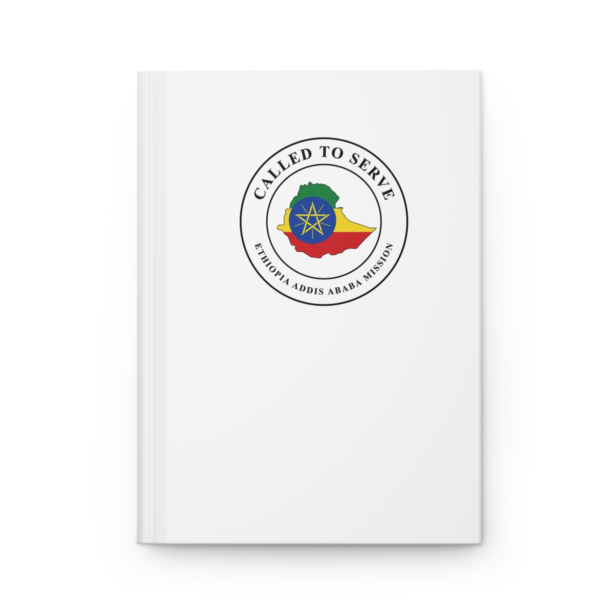Ethiopia Addis Ababa Mission Flag Map Called to Serve White Hardcover Journal Matte - Mission Wishlist - LDS Missionary Gift Store